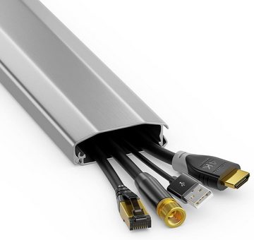 conecto Kabelkanal Universal Kabelkanal innovativer Klappmechanismus Alu 100cm silber