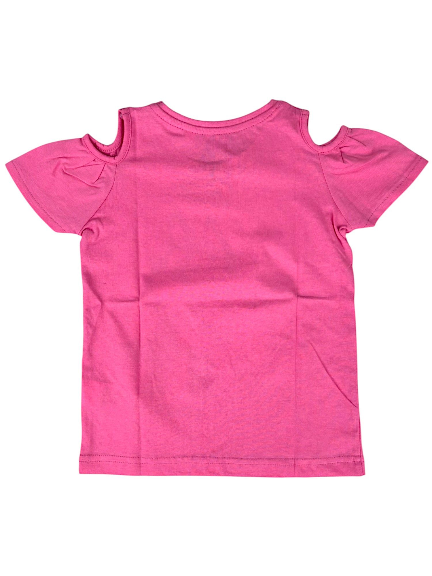 Bluey T-Shirt Bingo & Bluey Mädchen Jersey Off-Shoulder Kurzarmshirt aus Baumwolle Gr.92- 116 cm