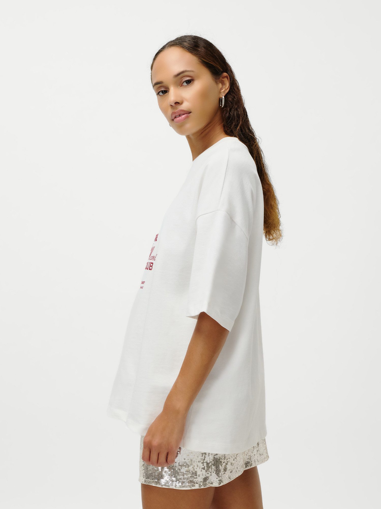 LeGer T-Shirt Simona T-Shirt Mit großem Print, lockere Form