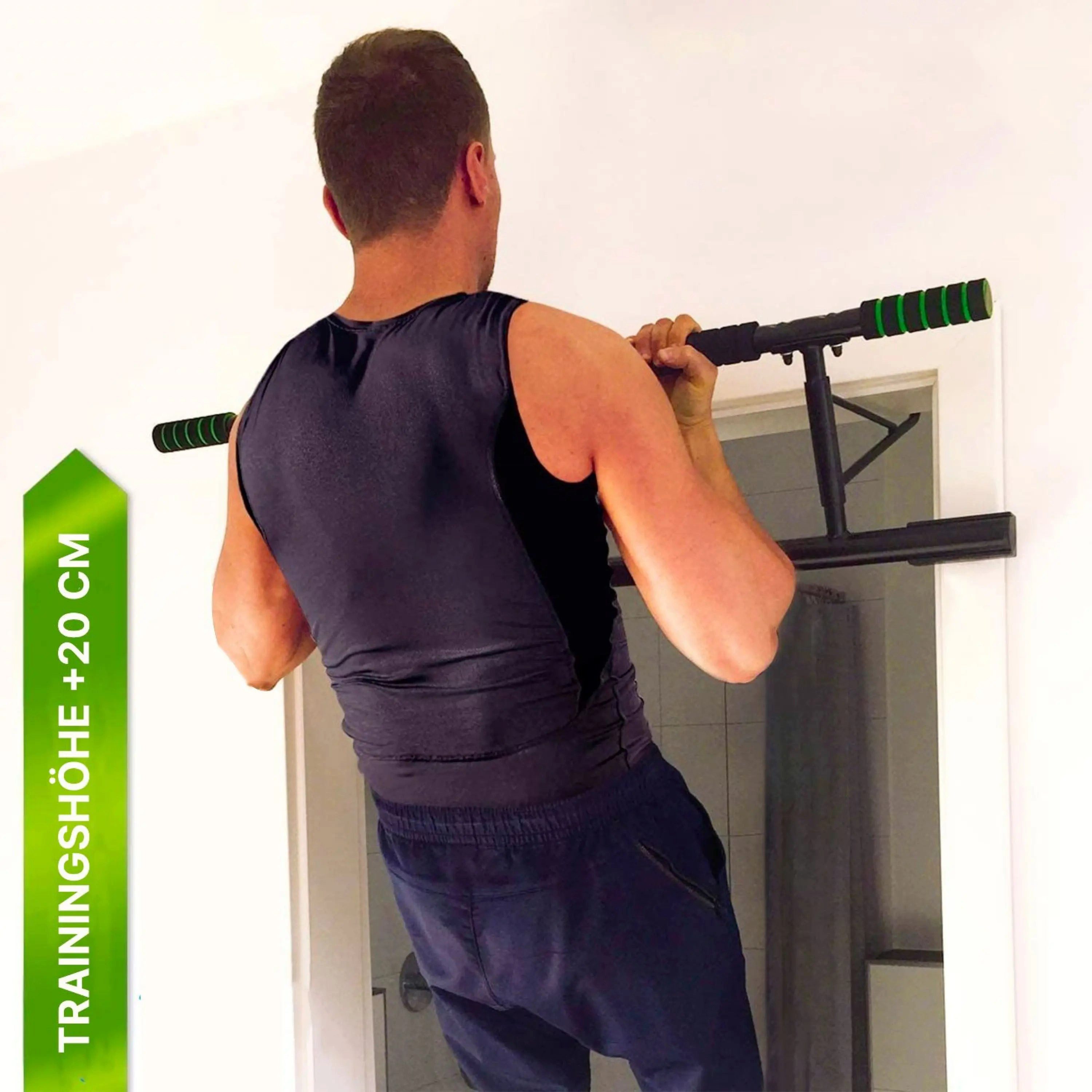 Sport-Knight® Klimmzugstange Klimmzugstange - multifunktional für Türrahmen bis 92cm, hoher Griff