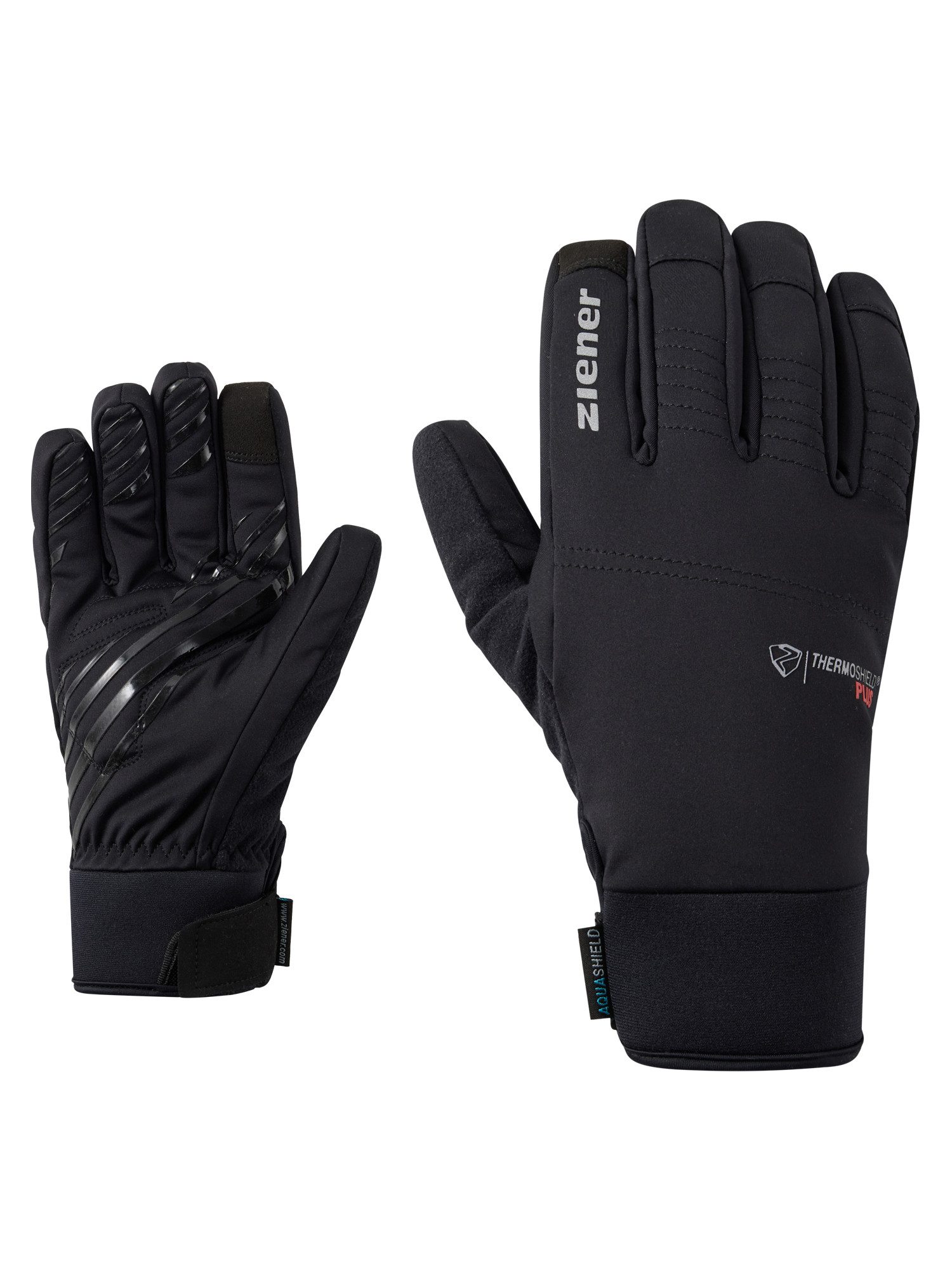 Ziener Fahrradhandschuhe DINUSO-Z AQUASHIELD® PrimaLoft® TOUCH wasserdicht, winddicht, atmungsaktiv, extra warm durch PrimaLoft®