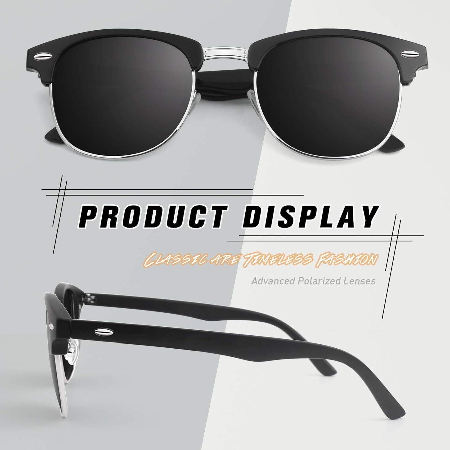 LuxusKollektion Retrosonnenbrille Sonnenbrille Herren Damen Z (2-packung) Matt Schwarz Schwarz Linse