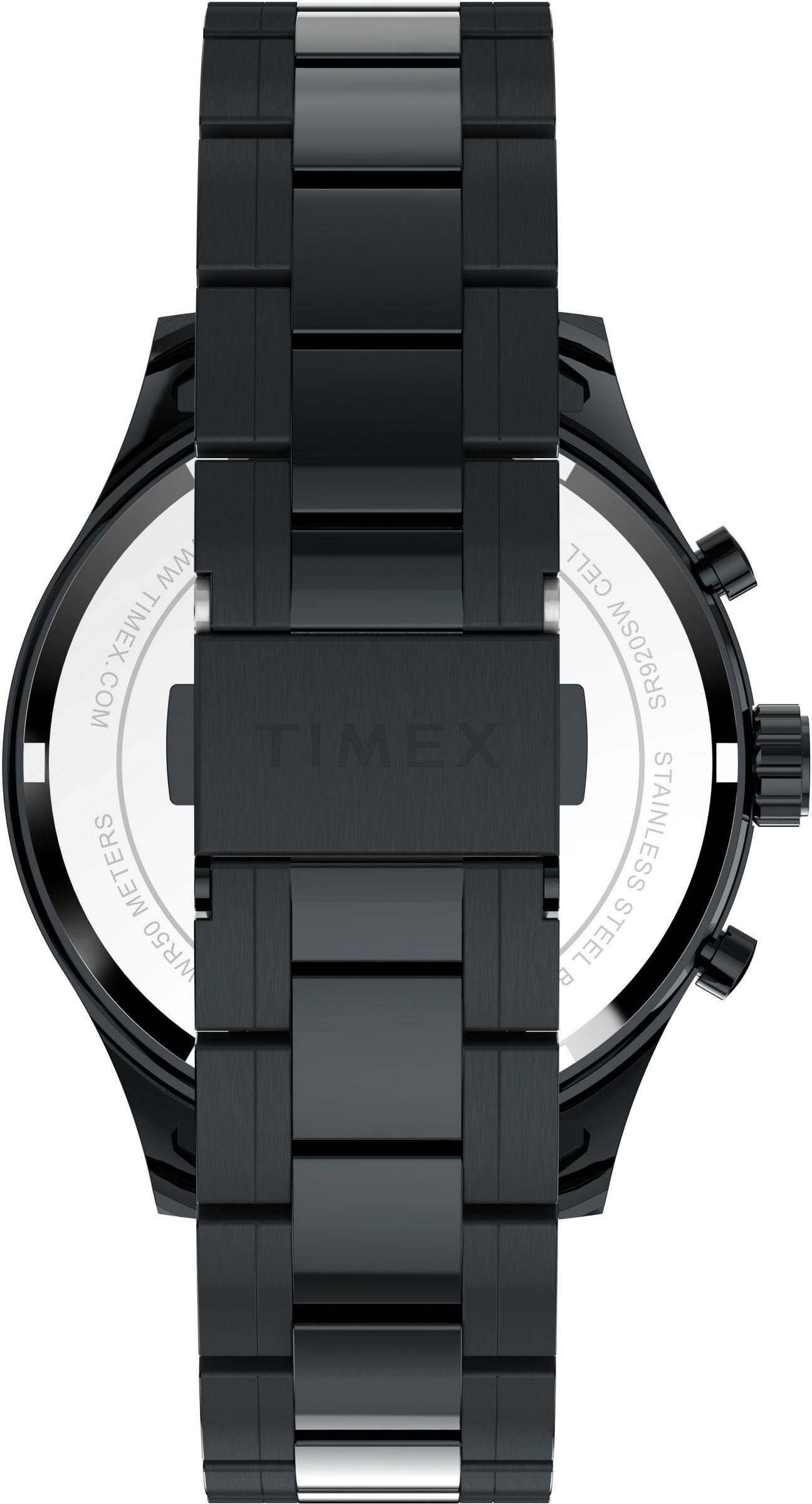 Timex Chronograph DRESS CHRONO TW2Y01600AJ, Quarzuhr, Armbanduhr, Herrenuhr,Edelstahlarmband,Stoppfunktion,Tag