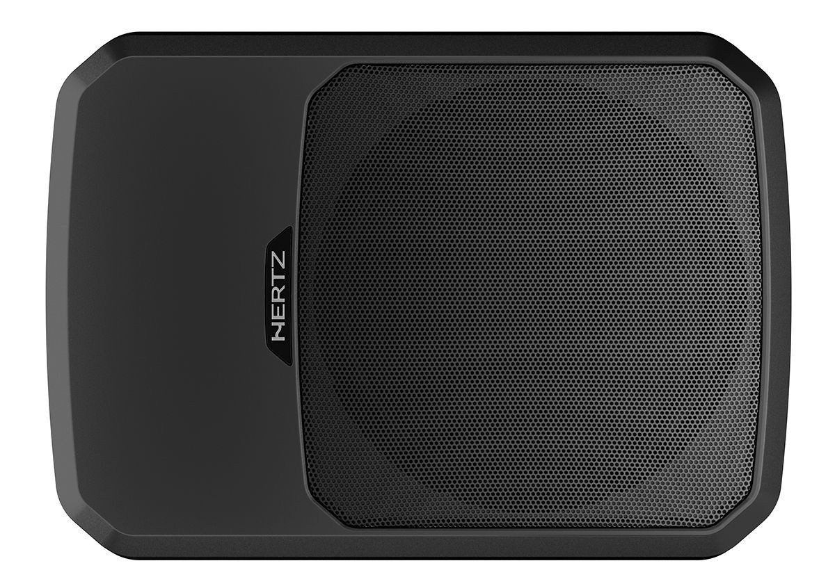 Hertz DBA 201 F, flacher Aktivsubwoofer Auto-Subwoofer (220 W, max.: W 20 cm)