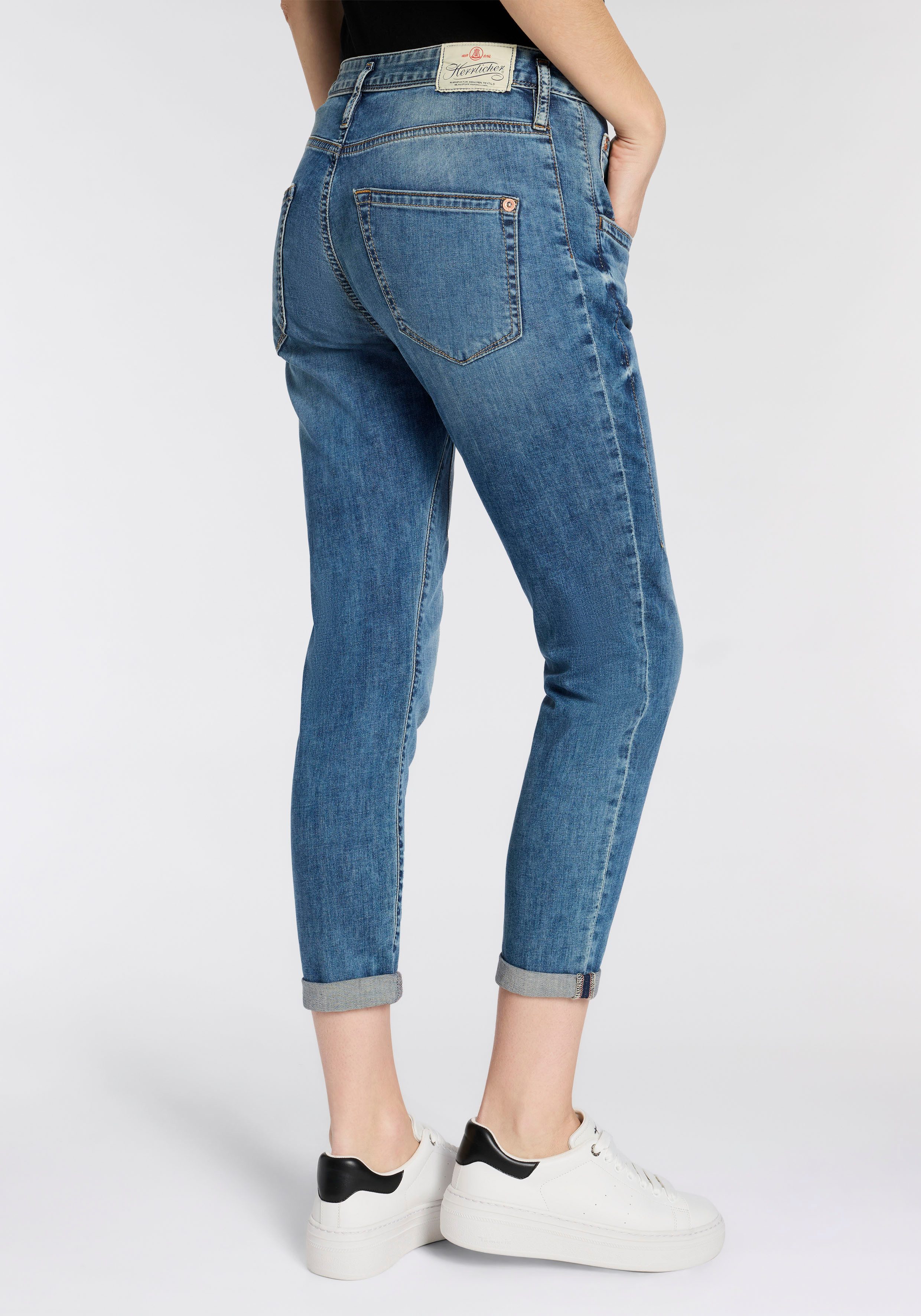 Herrlicher Boyfriend-Jeans Shyra Cropped Denim Light 7/8-Länge mit hohem Bund