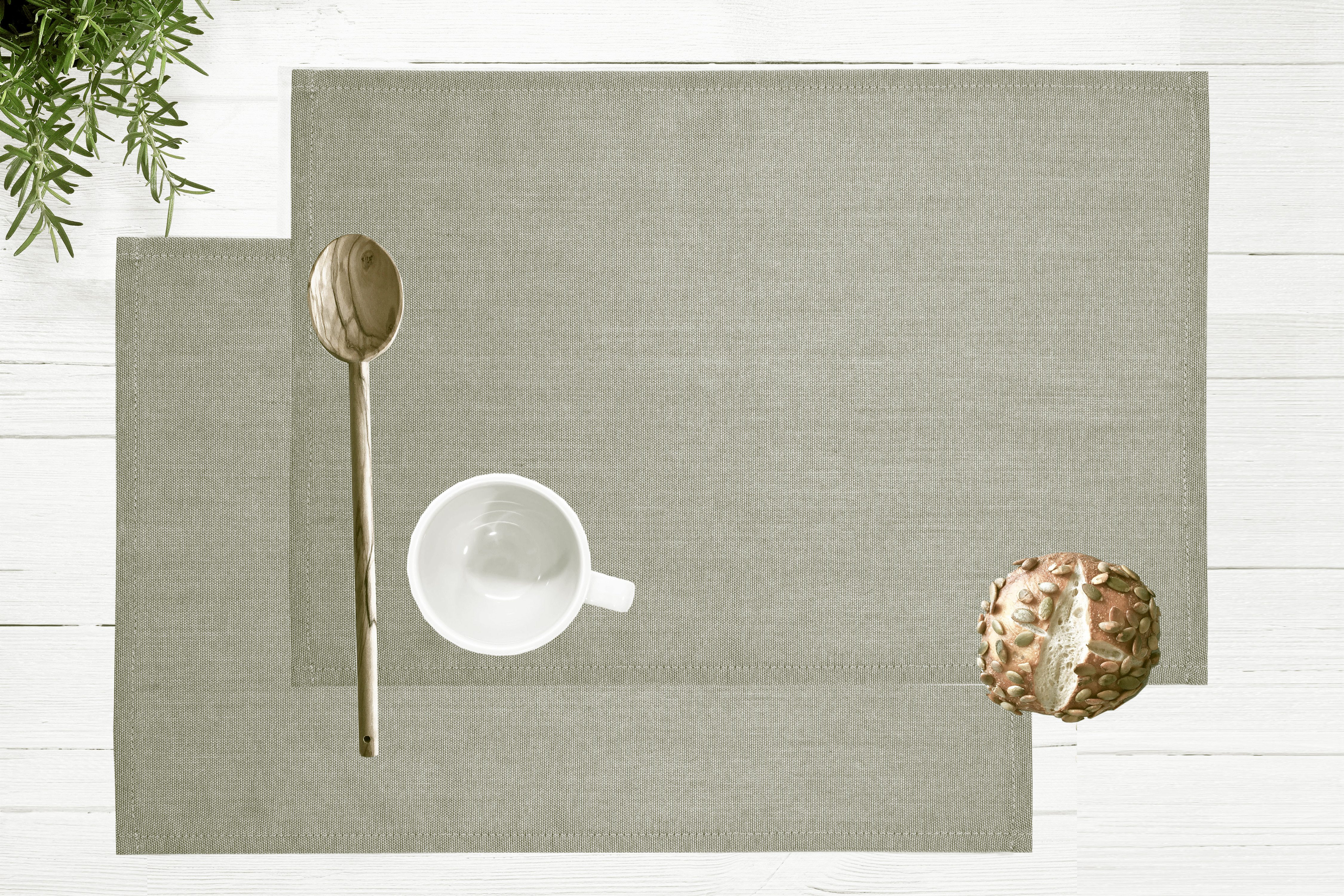 my home Platzset Aolva, (2-St), 45 x 30 cm, Strukturiert, modern, basic, Esszimmer, Wohnzimmer, Deko