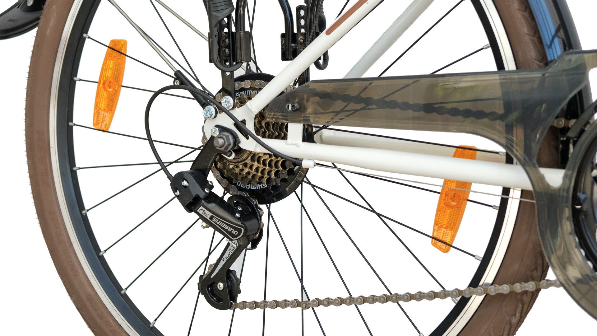 LUCHS Cityrad Feline Damenfahrrad 26 Zoll – Cityfahrrad Hollandrad – Citybike, 21 Gang Shimano, Kettenschaltung, 21 Gang SHIMANO, Frontkorb – Citybike für Alltag & Freizeit