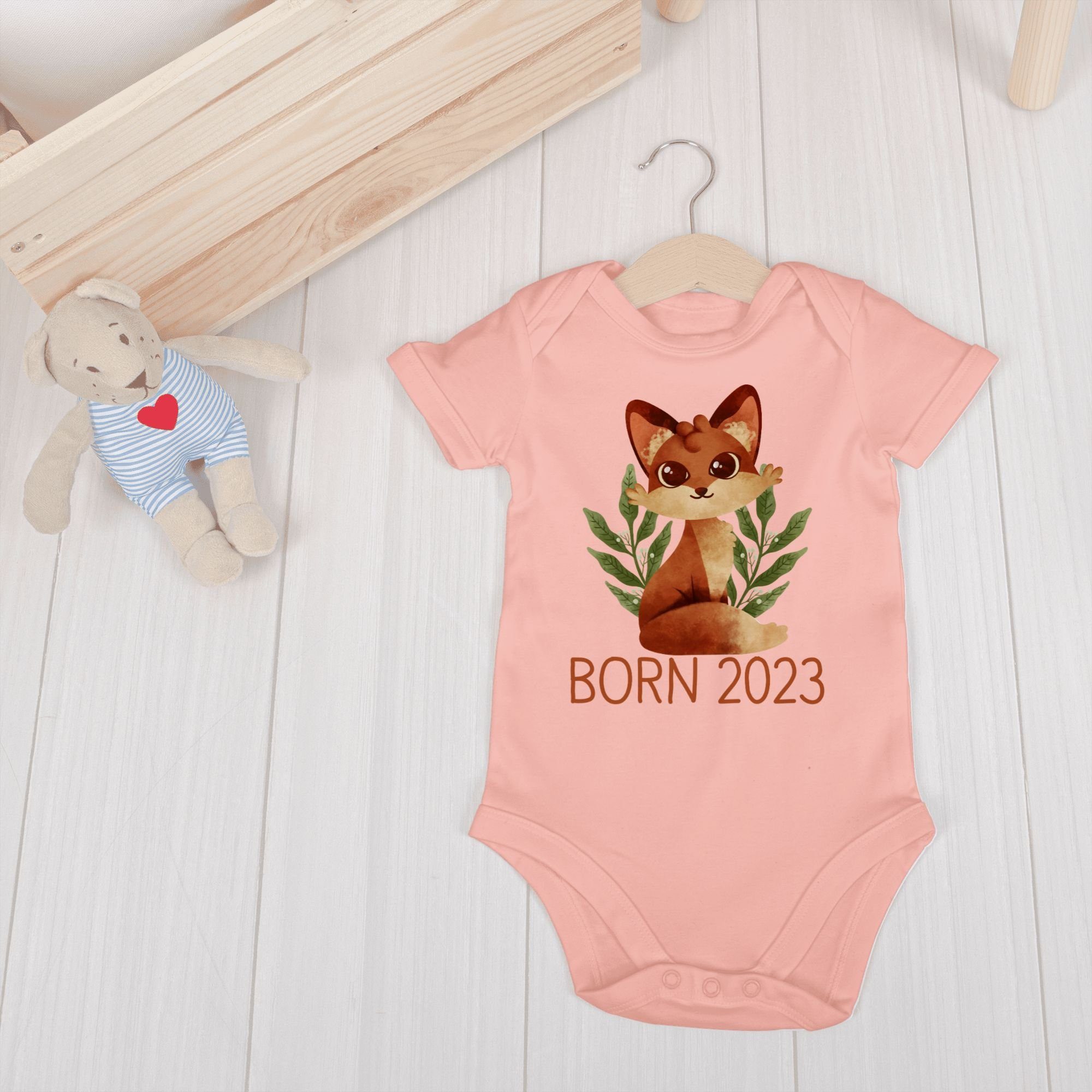 2023 Shirtbody 2 Shirtracer Geburt Fuchs Born Zur Babyrosa Geburt Geschenk
