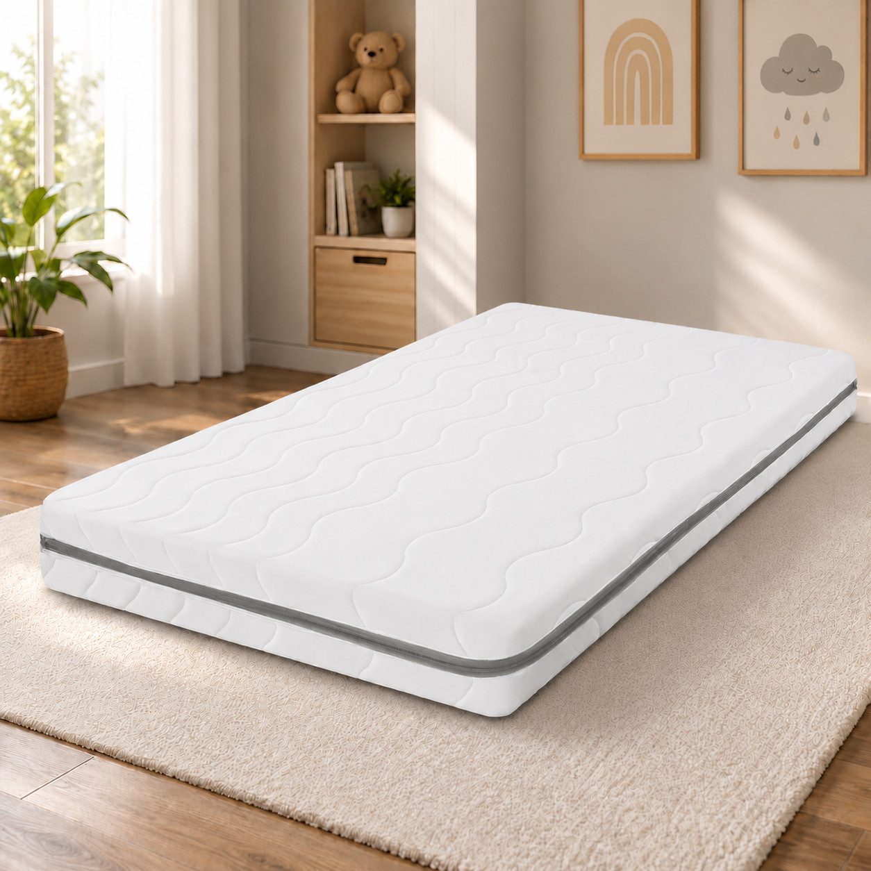 Kindermatratze Easy Active Kaltschaummatratze 90x200 cm mit Bezug, Best for Home, 10 cm hoch, (Einzelartikel, 60x120 70x140 80x160 80x180 90x200 140x200 180x200 cm), Schaumstoffmatratze, Kindermatratze mit Reißverschluss