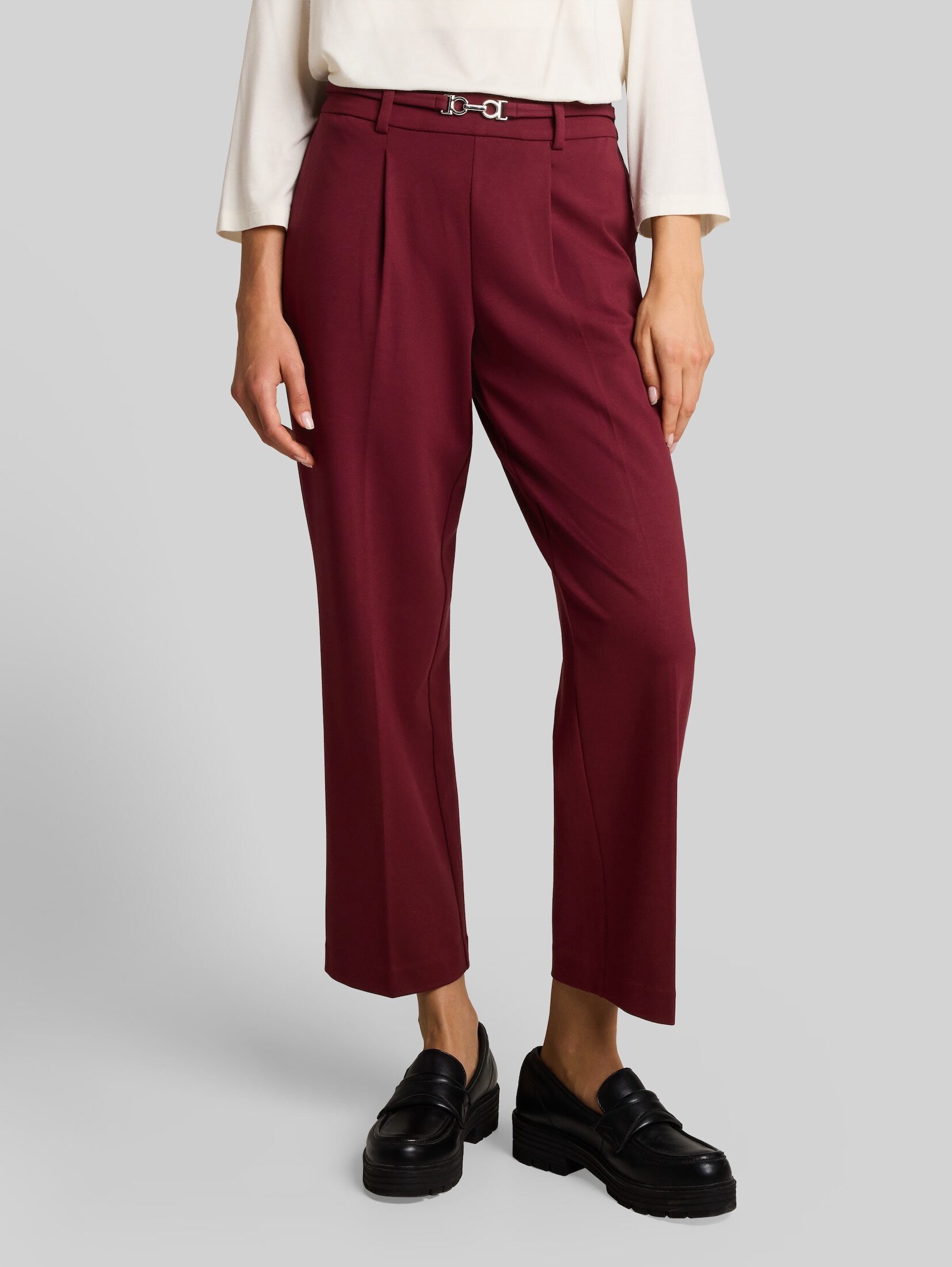TOM TAILOR 7/8-Hose Hosen & Chino Cropped Straight Hose mit Gürtel