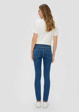 s.Oliver 5-Pocket-Jeans Jeans Izabell / Skinny Fit / Mid Rise / Skinny Leg Leder-Patch, Waschung