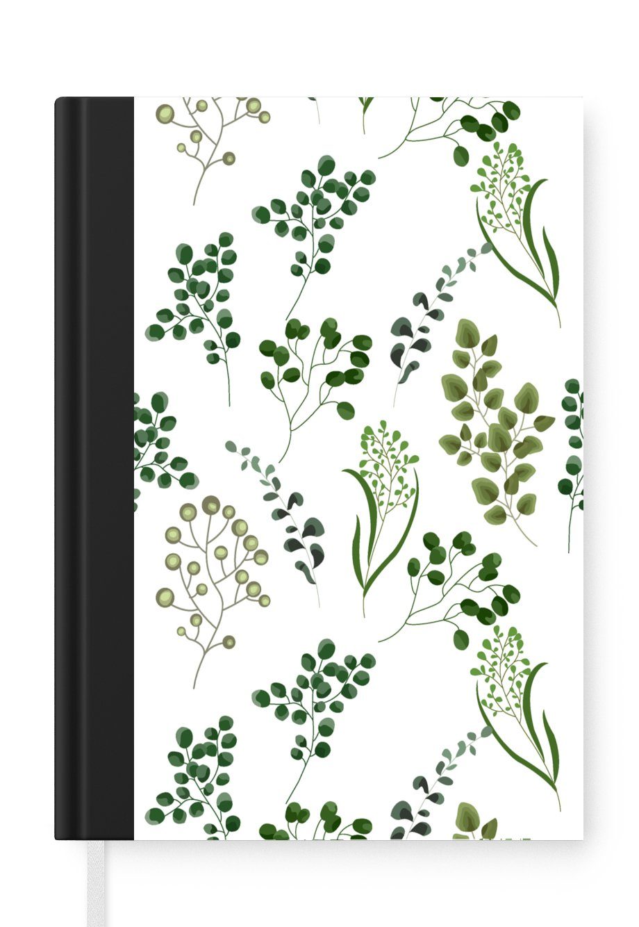 MuchoWow Notizbuch Kräuter - Eukalyptus - Gestaltung, Journal, Merkzettel, Tagebuch, Notizheft, A5, 98 Seiten, Haushaltsbuch