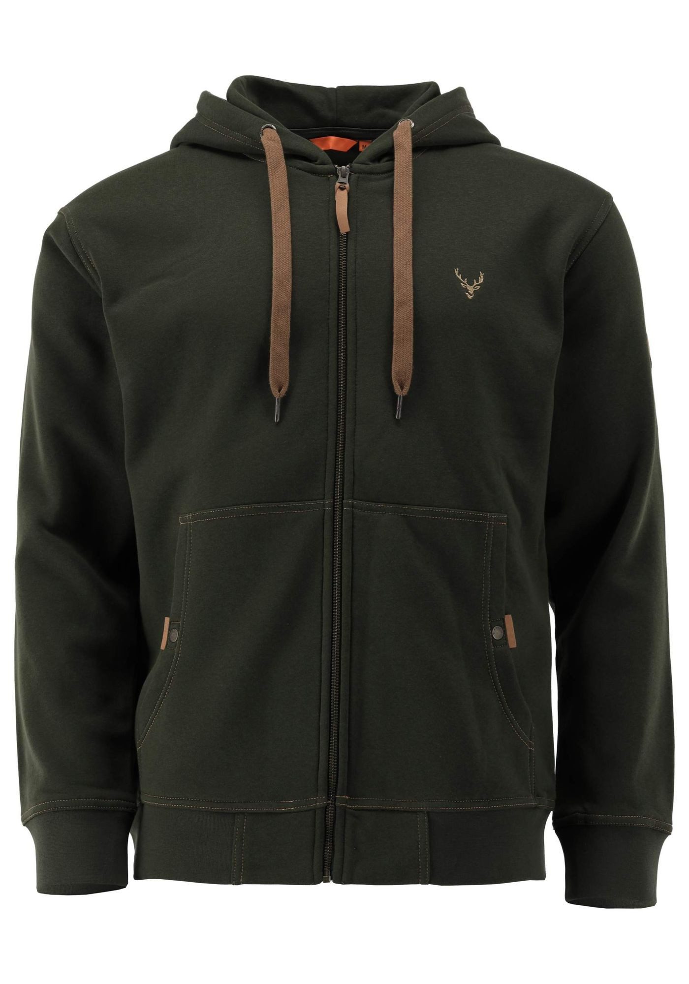 Tom Collins Sweatjacke Ivise Regular Fit, hochgeschlossen, 1/1-Arm, Tasche mit Lederschlaufe
