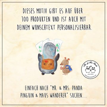 Mr. & Mrs. Panda Tragetasche Pinguin & Maus Wanderer - Eisblau - Geschenk, Tasche, Tragetasche, Ei (1-tlg), Robust & Belastbar