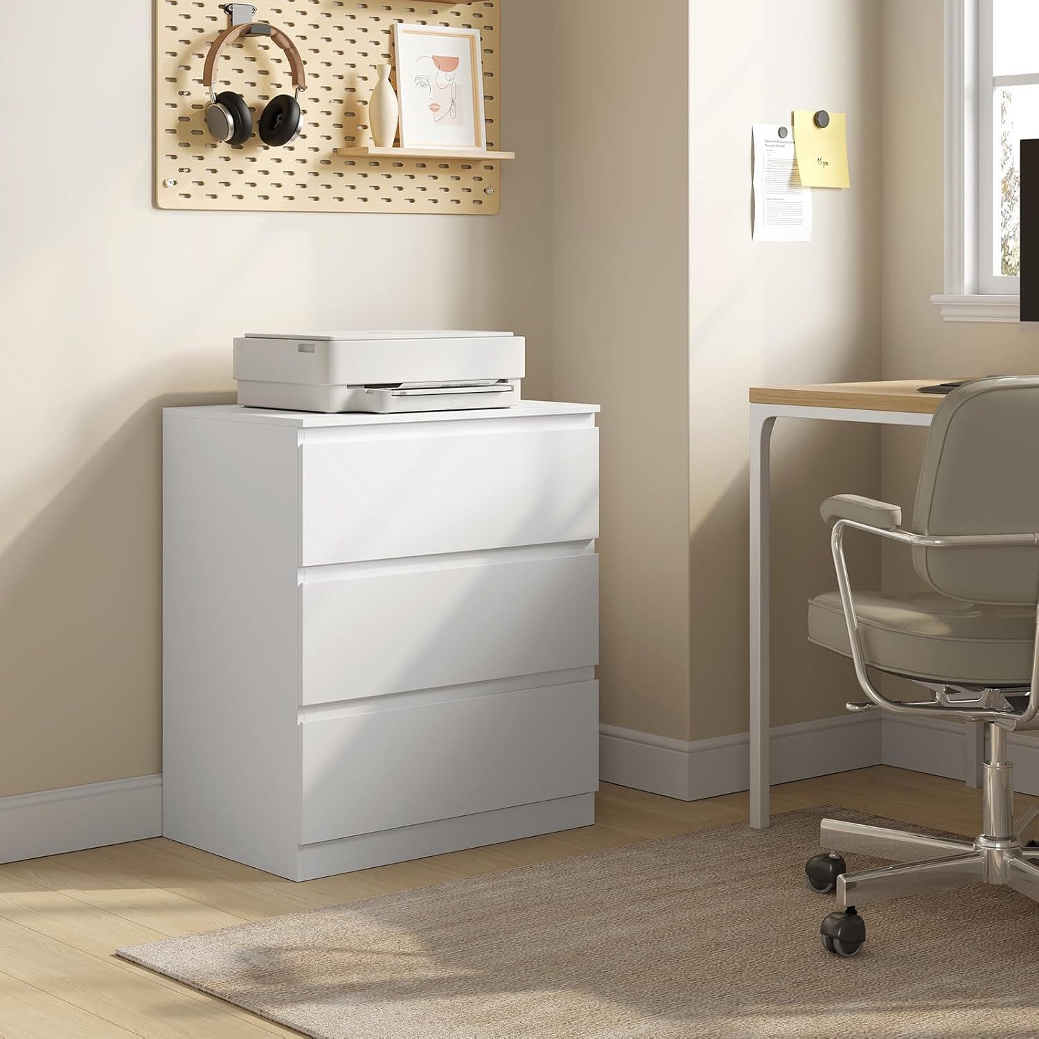 Woltu Kommode, Schubladenschrank Wohnzimmer Schlafzimmer Flur, 60x90x40 cm