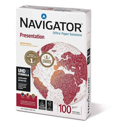 NAVIGATOR Drucker- und Kopierpapier Navigator Presentation 100g/m² DIN-A4 - 500 Blatt weiß