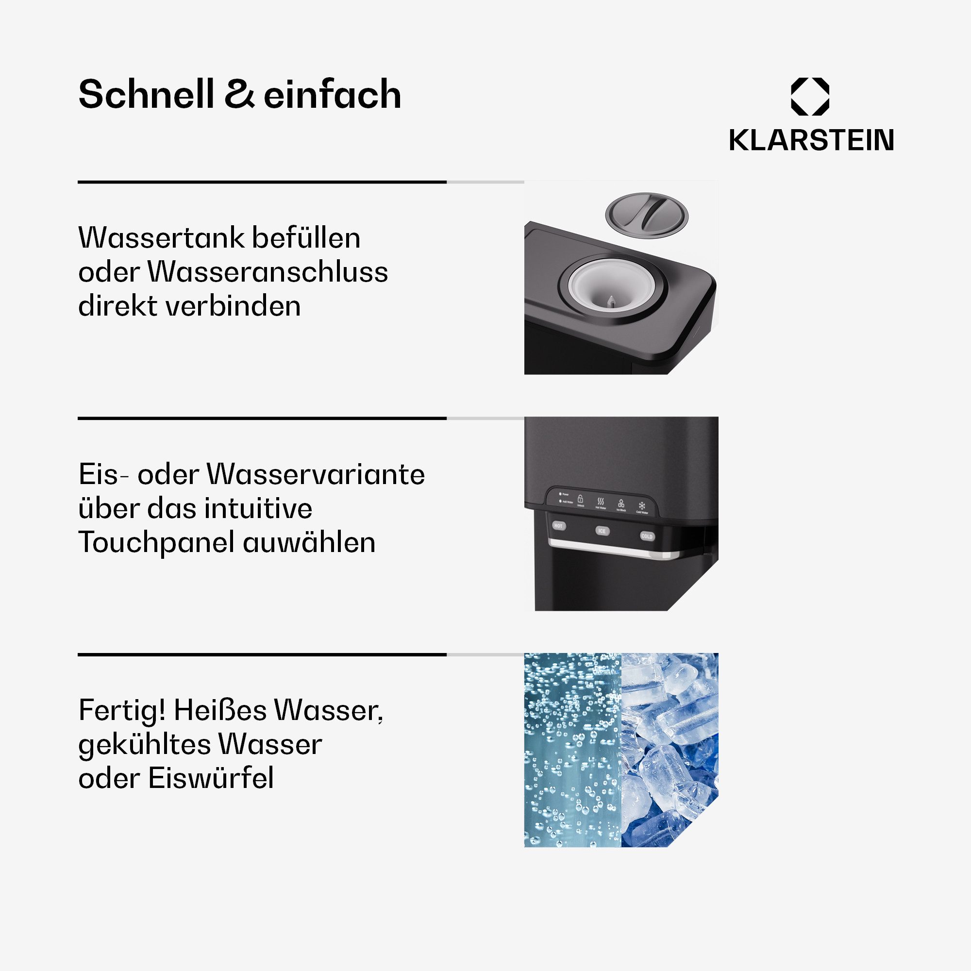 Klarstein Eiswürfelmaschine Aqueous