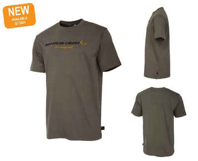 Savage Gear Print-Shirt NEU 2024 SG4 Logo T-Shirts Green S - XXXL 100% Baumwolle Angeln