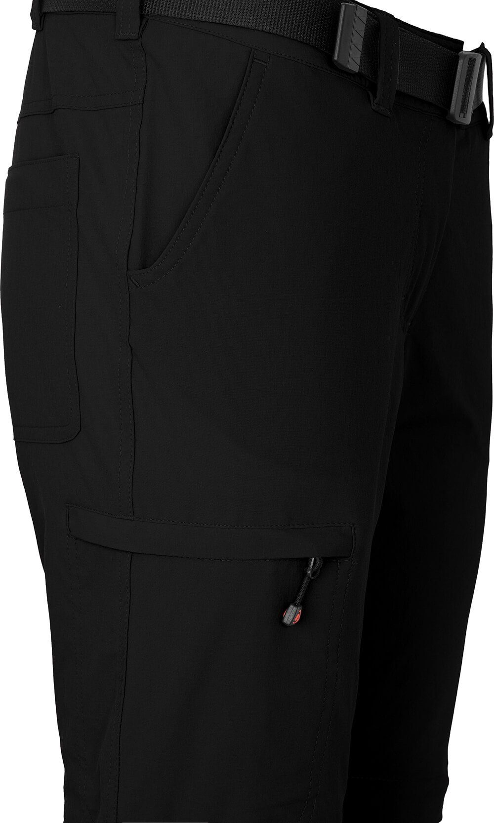Bergson Outdoorhose BENNETT Zipp-Off (slim) Damen Wanderhose, vielseitig, pflegeleicht, Normalgrößen, schwarz