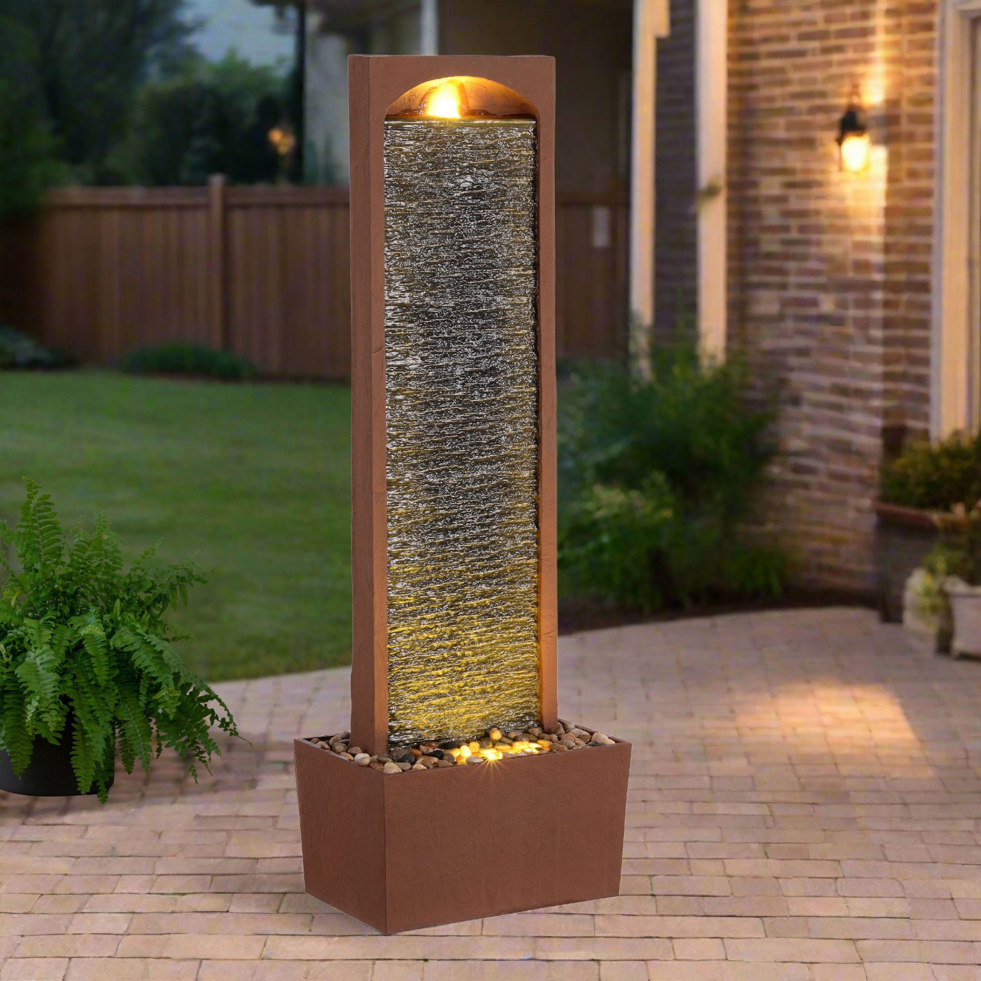 Teamson Home Gartenbrunnen mit LED rot günstig online kaufen
