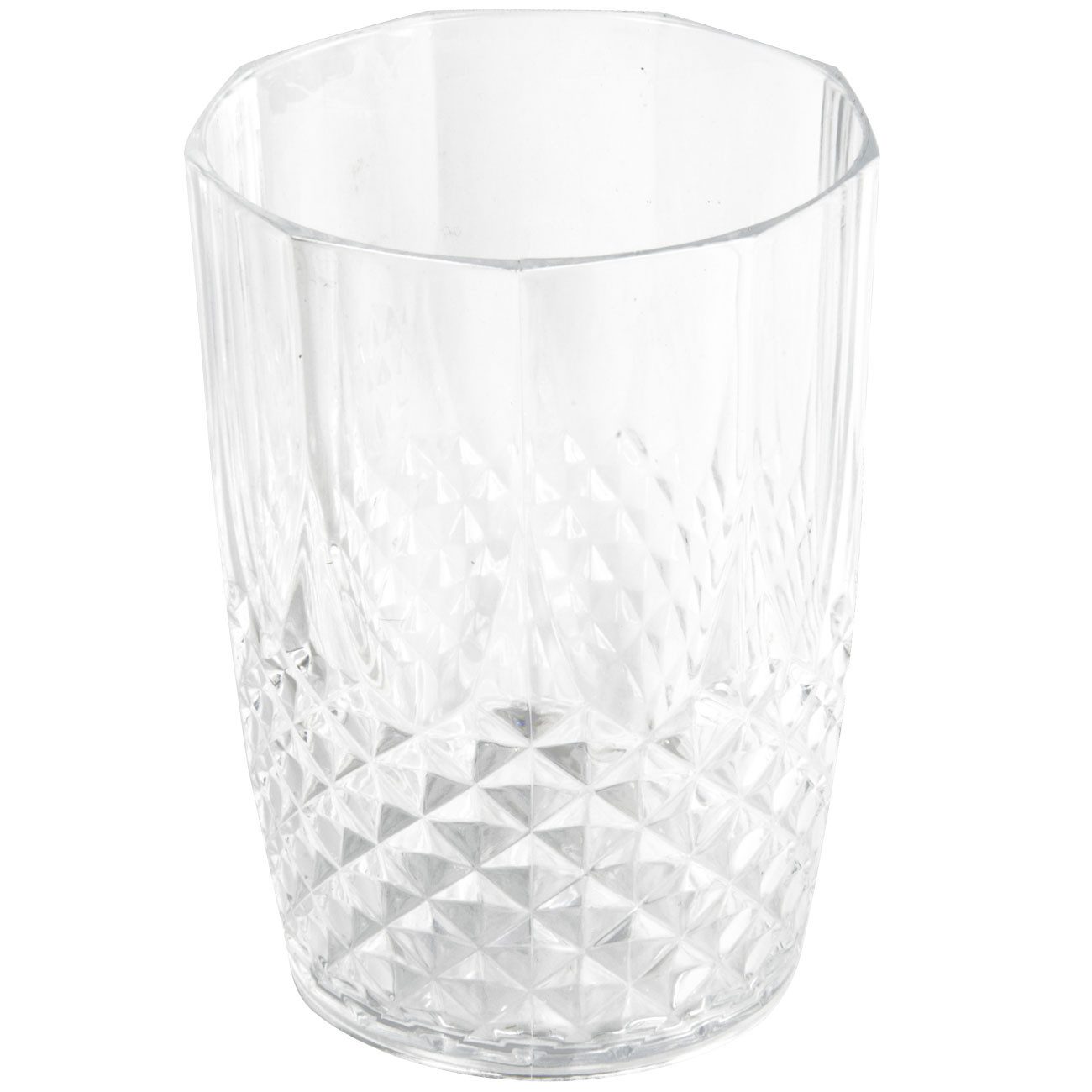 *Alpina* Glas 6er-Set Kunststoff-Wassergläser 400 ml Kristalleffekt, Bruchfest, 6-tlg., in Kristalloptik, bruchfest & spülmaschinengeeignet & wiederverwendbar