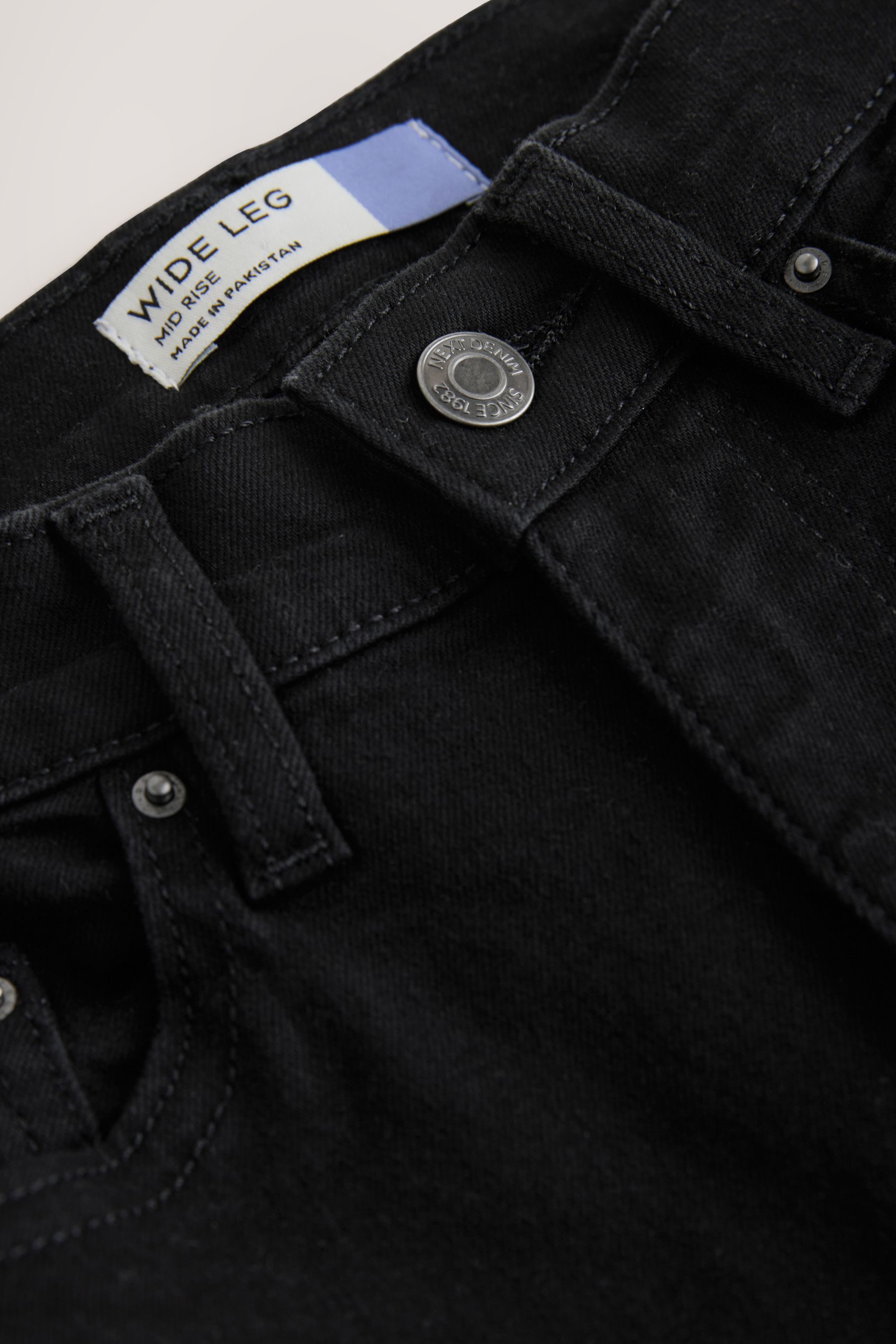 Next Stretch-Jeans Hochbund-Jeans mit weitem Bein, Kurzgröße (1-tlg)
