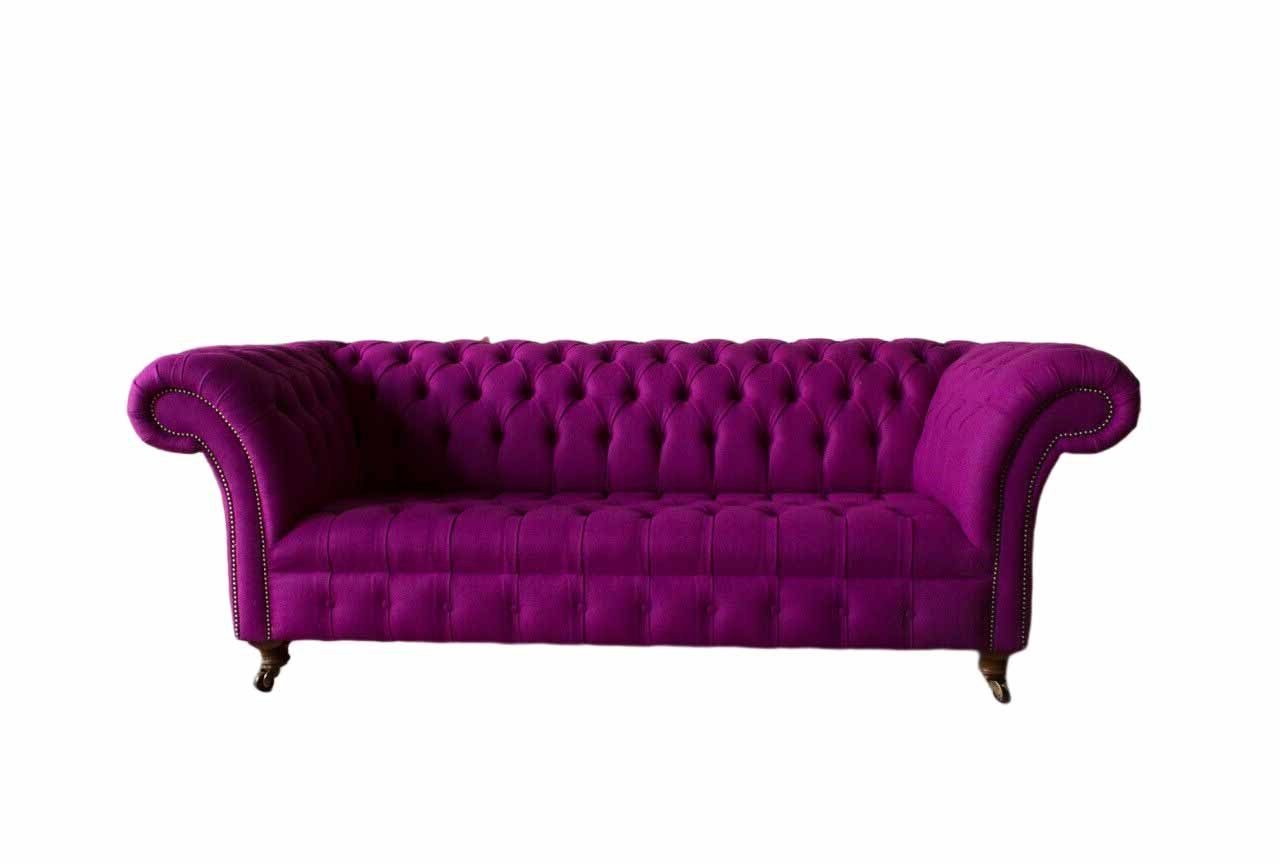 Wohnzimmer Sofas Sofa Dreisitzer Couch JVmoebel Klassisch Chesterfield Chesterfield-Sofa,