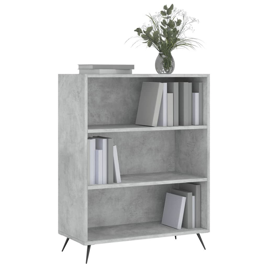 vidaXL Bücherregal Bücherregal Betongrau 69,5x32,5x90 cm günstig online kaufen