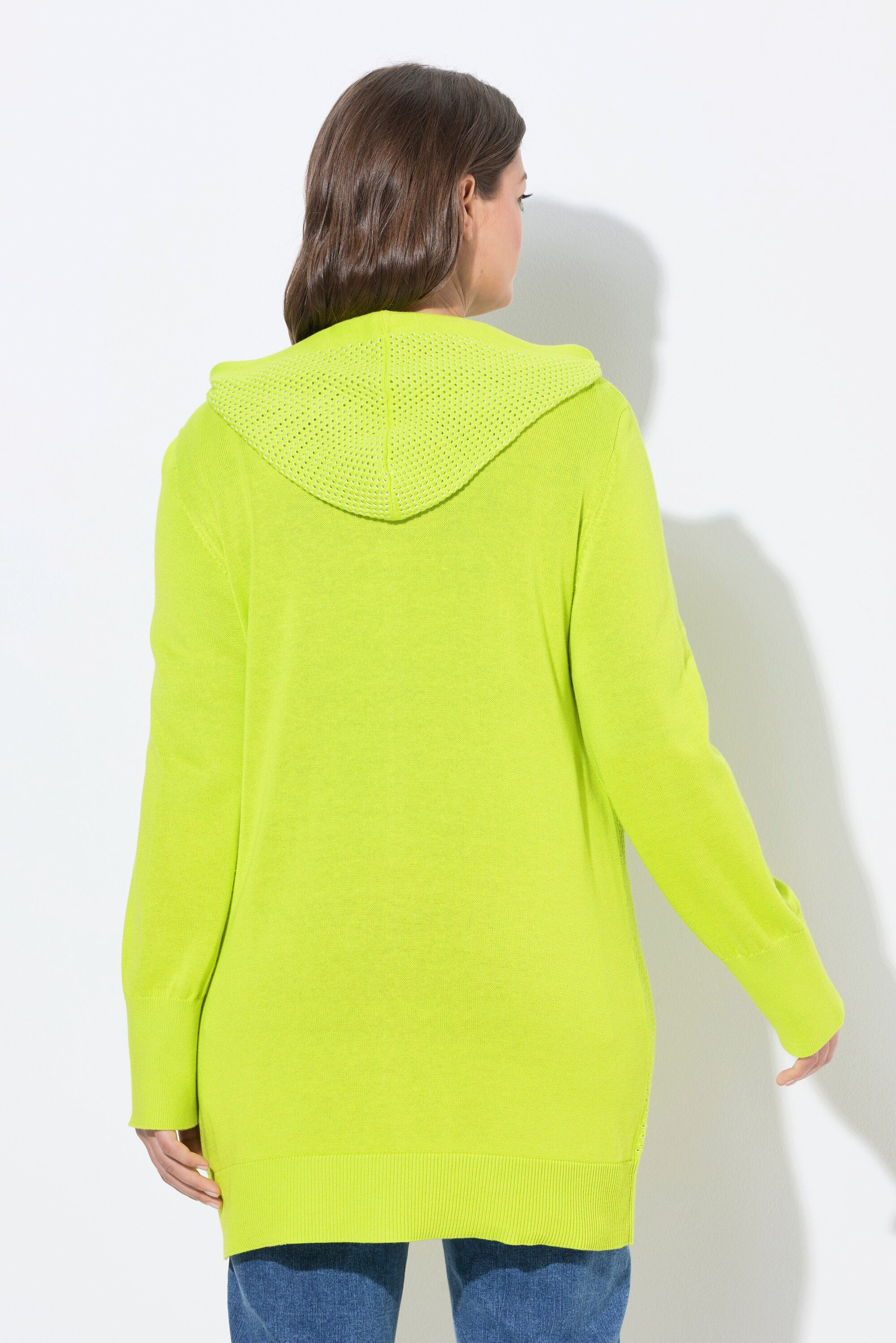 Laurasøn Strickjacke Strickjacke mit Reißverschluss Kapuze Langarm