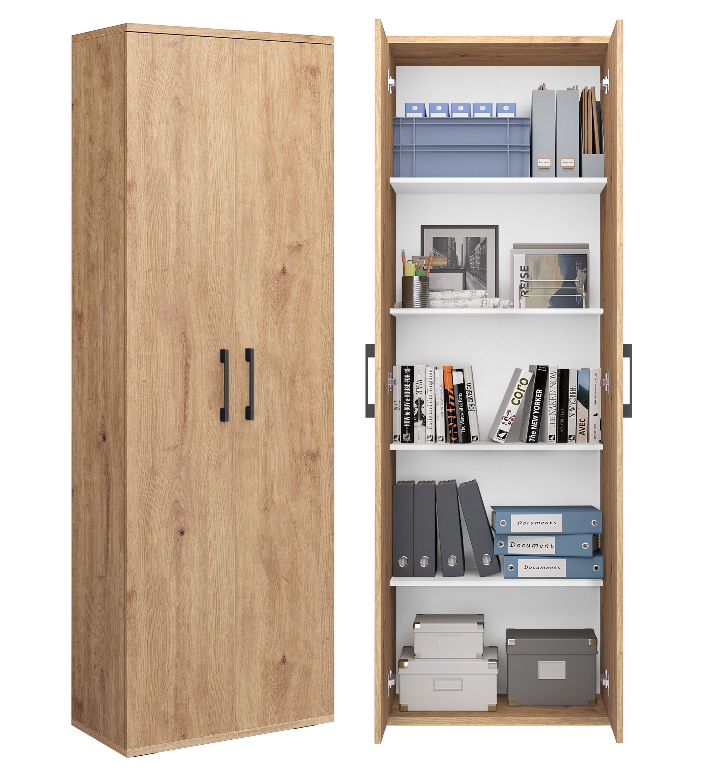 Bellamio Mehrzweckschrank Apol (Aktenschrank Eichenoptik) mit günstig online kaufen