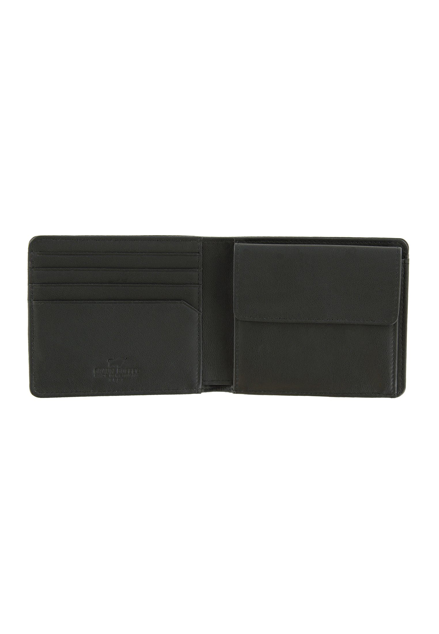 Büffel Geldbörse aus deutscher schwarz, 2.0 Manufaktur ARIZONA 4+3CS Braun Geldbörse