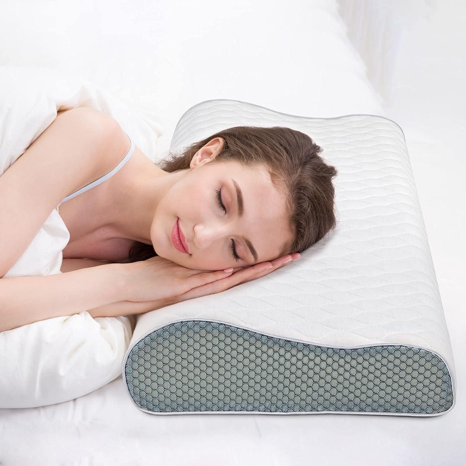 Anti-Schnarch Kissen Ergonomisches Memory Foam Nackenstützkissen Höhenverstellbar Waschbar