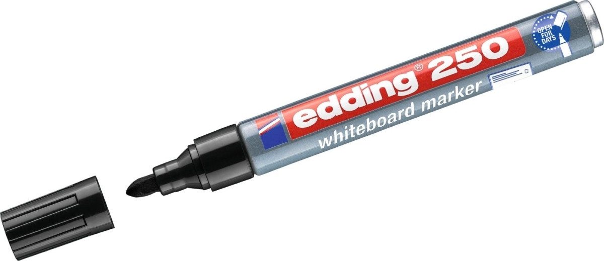 edding Whiteboard Marker Whiteboardmarker edding 250 nachfüllbar 1,5-3mm schwarz