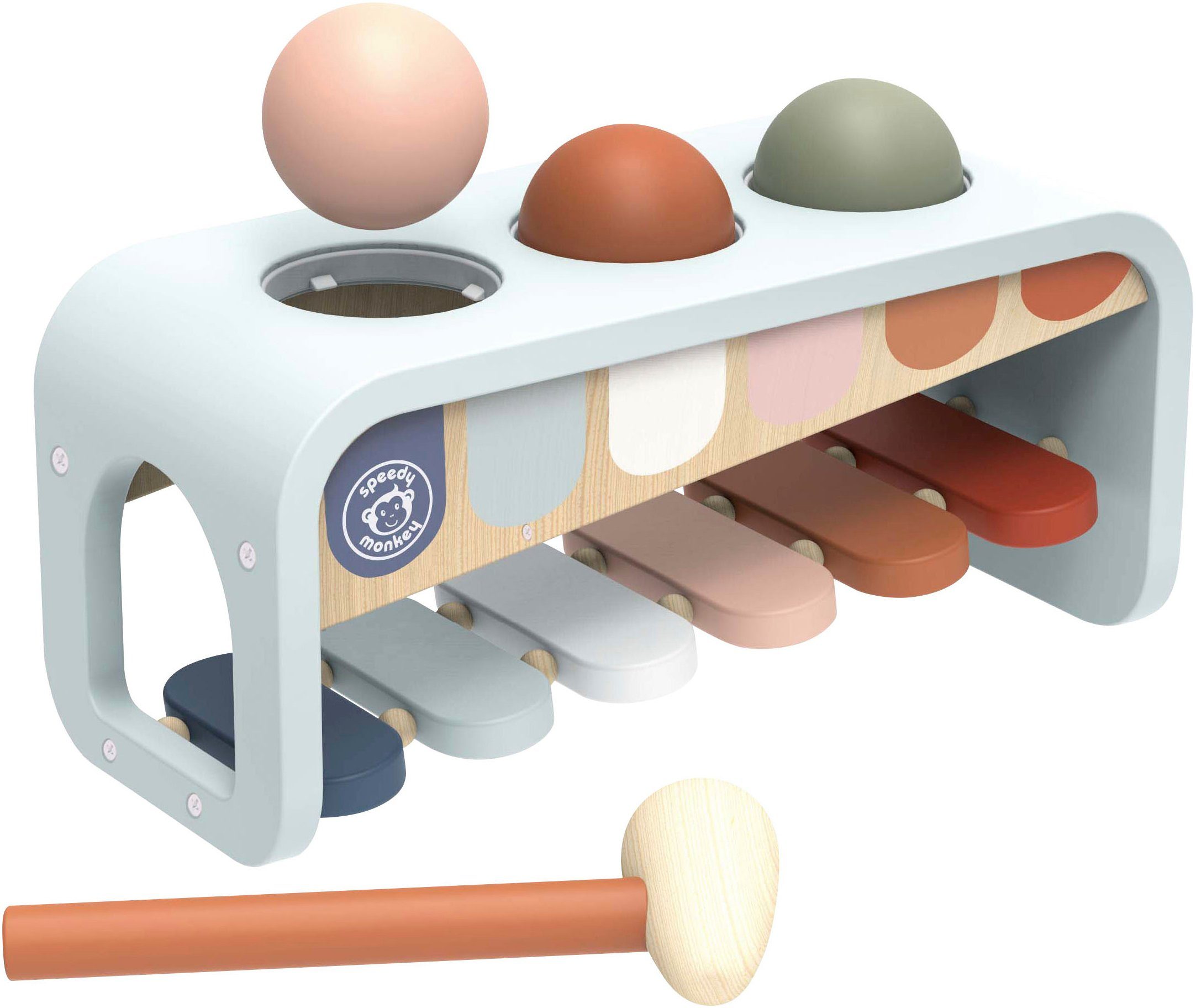 speedy monkey Spielzeug-Musikinstrument Xylo-Glockenspiel, aus Holz; FSC®- schützt Wald - weltweit