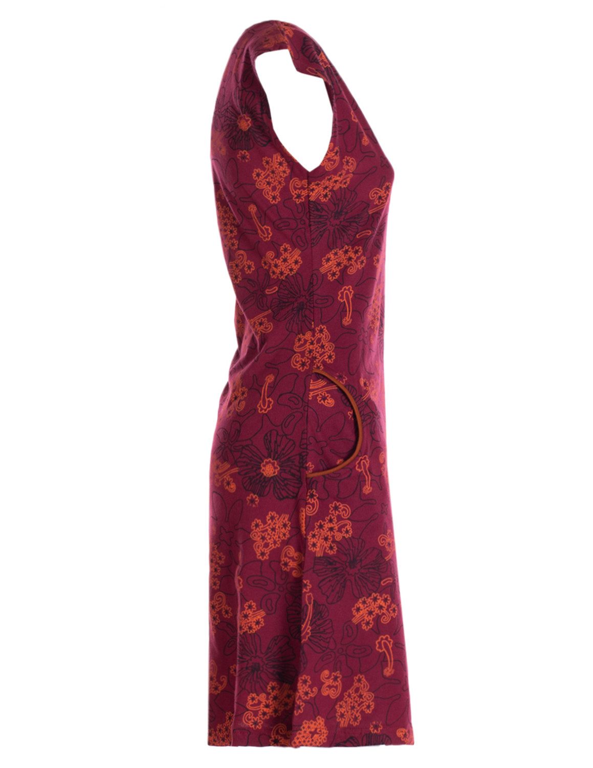 Vishes Tunikakleid Kurzarm Damen Sommer-Kleid Longshirt-Kleid Tunika-Kleid Mini-Kleid Hippie, Boho, Goa Style