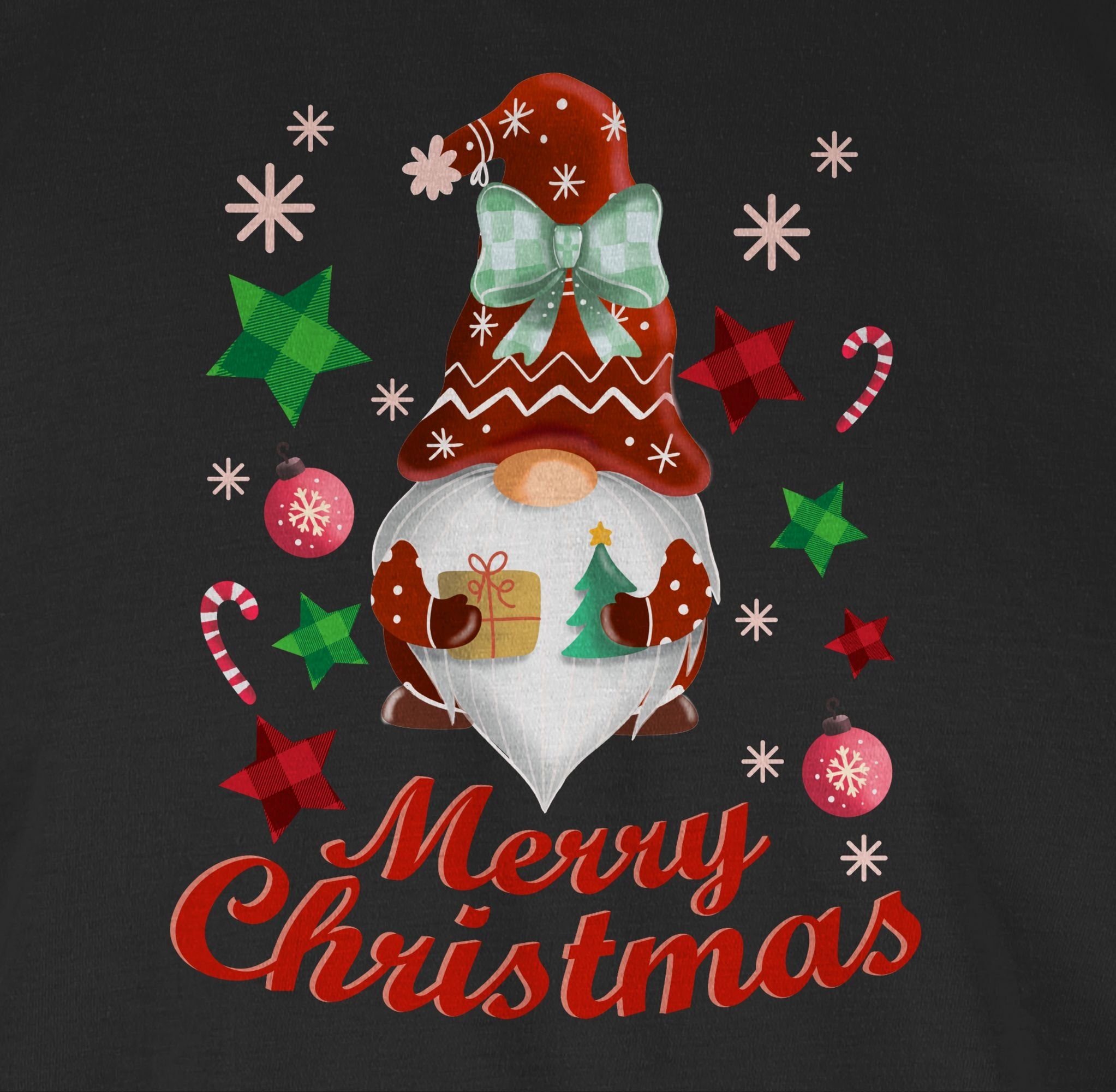 Schwarz Weihnachtlicher Weihachten Shirtracer Kleidung T-Shirt 01 Wichtel