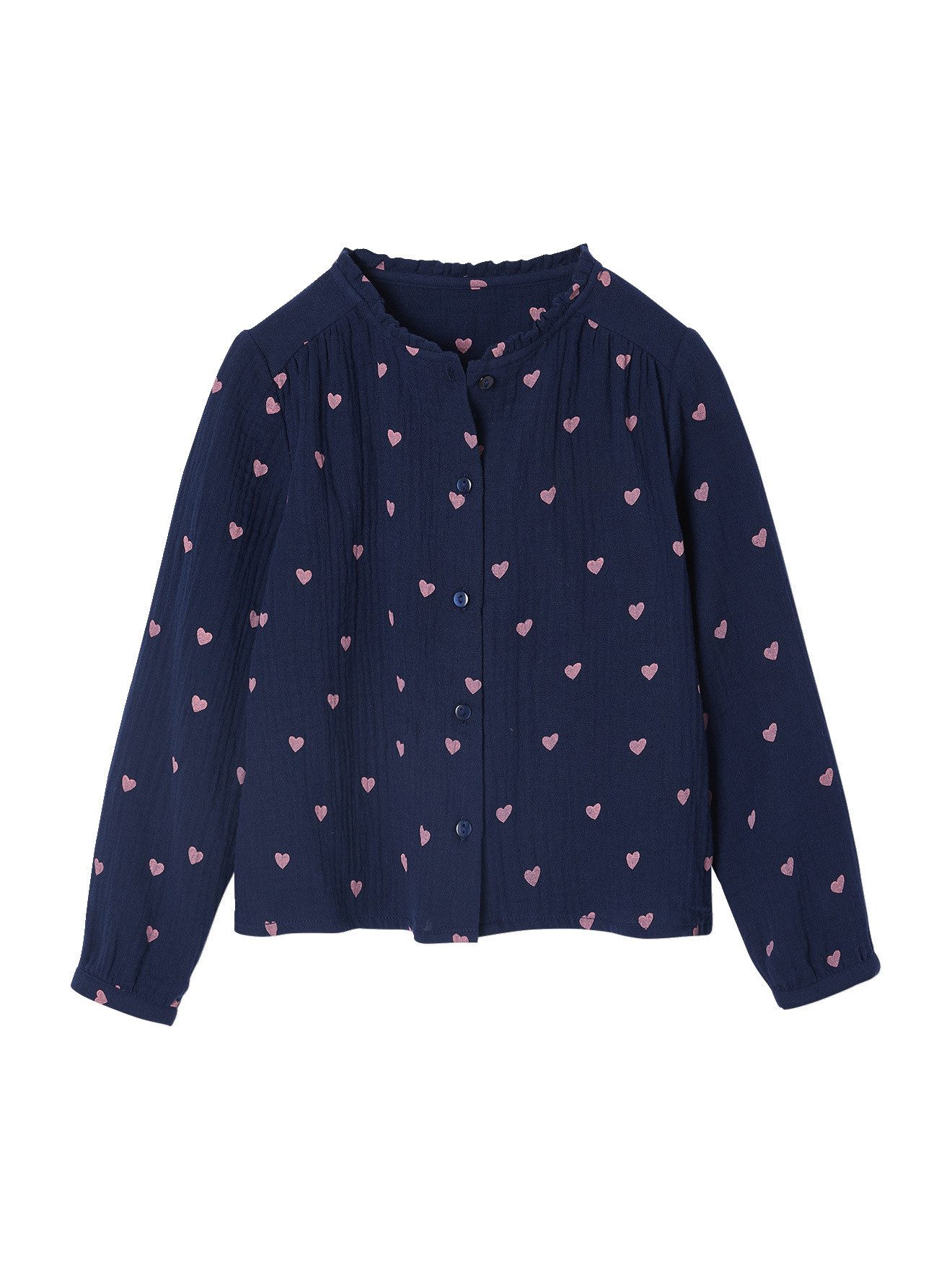 Langarmhemd Mädchen Hemdbluse aus Musselin