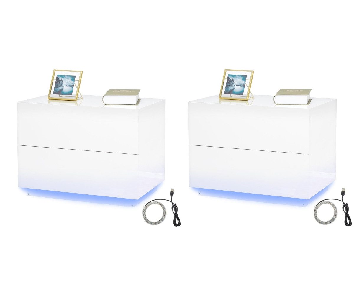 Mondeer Nachttisch LED Nachtkommode (2 St), günstig online kaufen