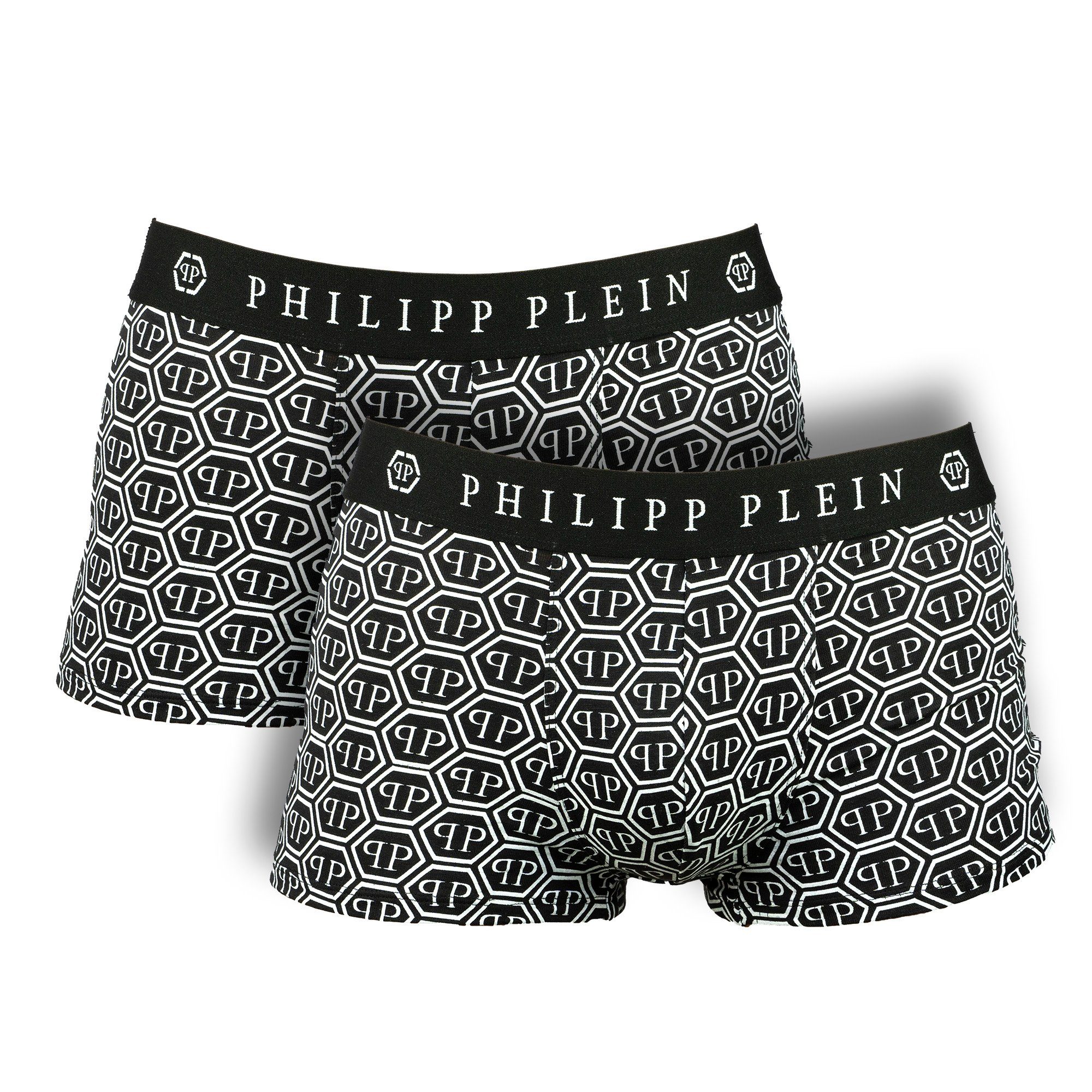 PHILIPP PLEIN Boxershorts UUPB41 Doppelpack, Logomuster