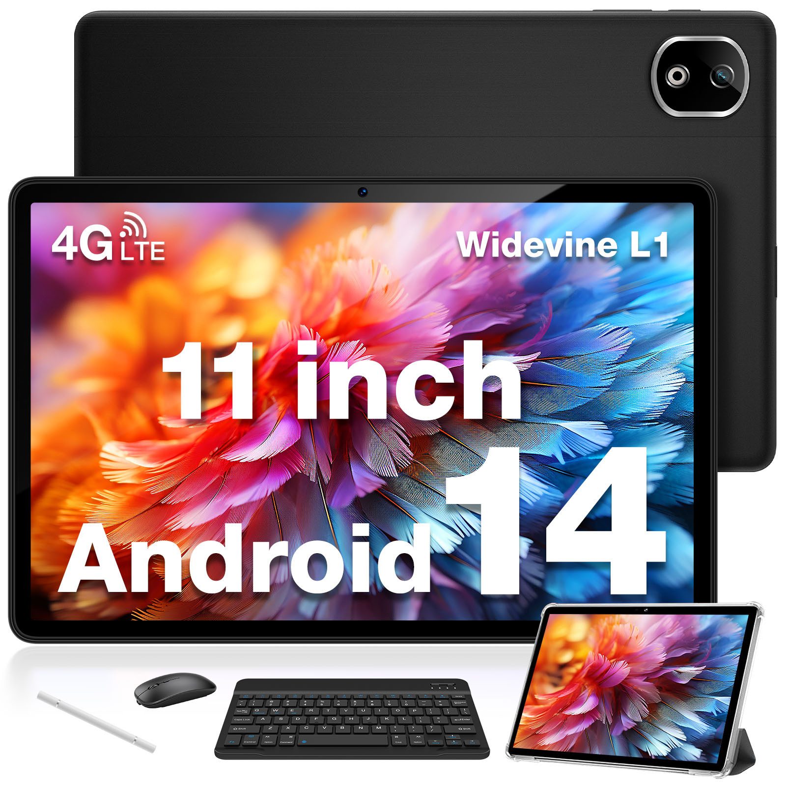 T30E Tablet mit Tastatur +Case+ Stift + Maus, 11 Zoll Tablet