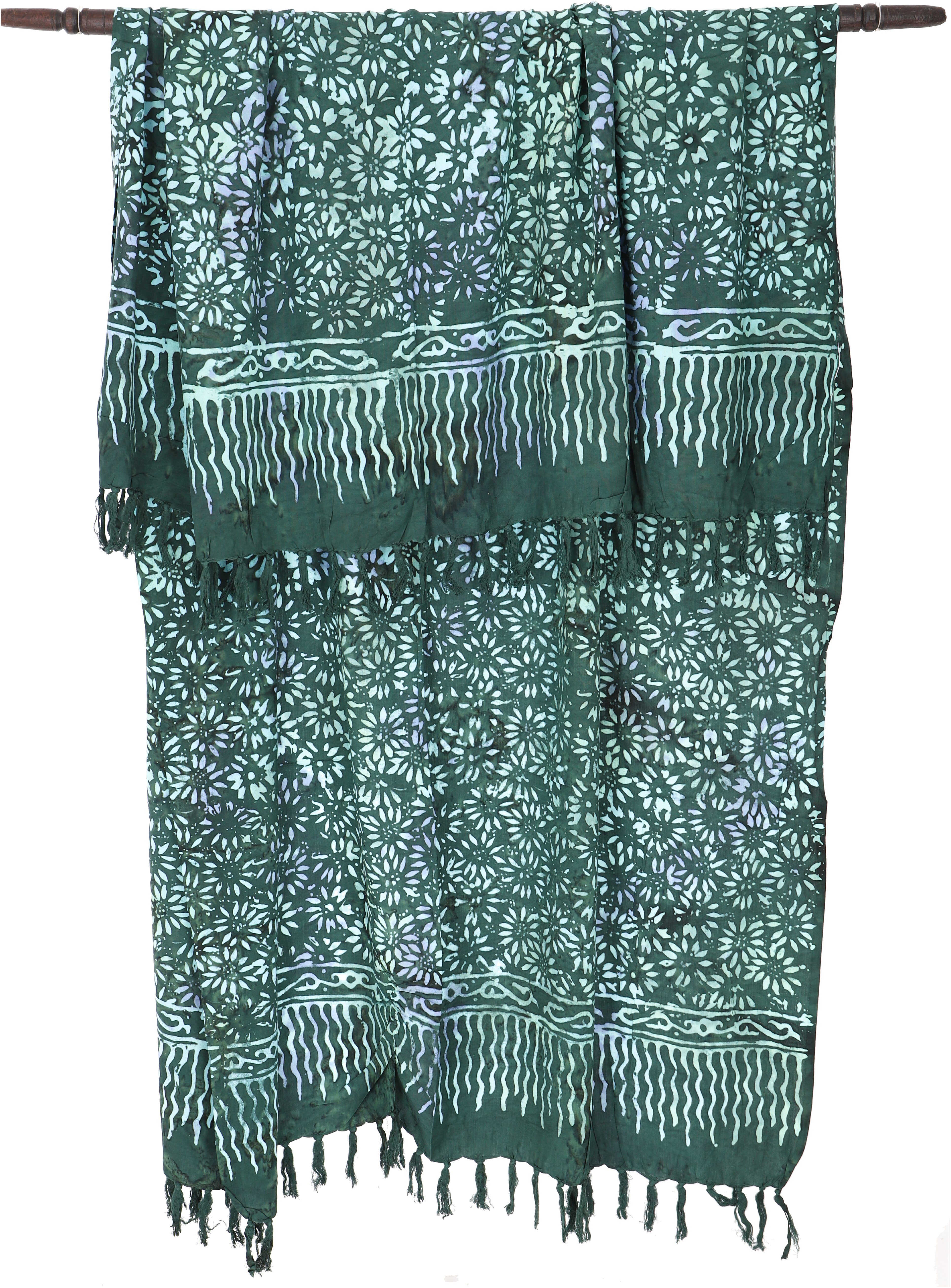 Guru-Shop Sarong Bali Design Sarongkleid, Wickelrock, Batik Sarong,.. 4/grün