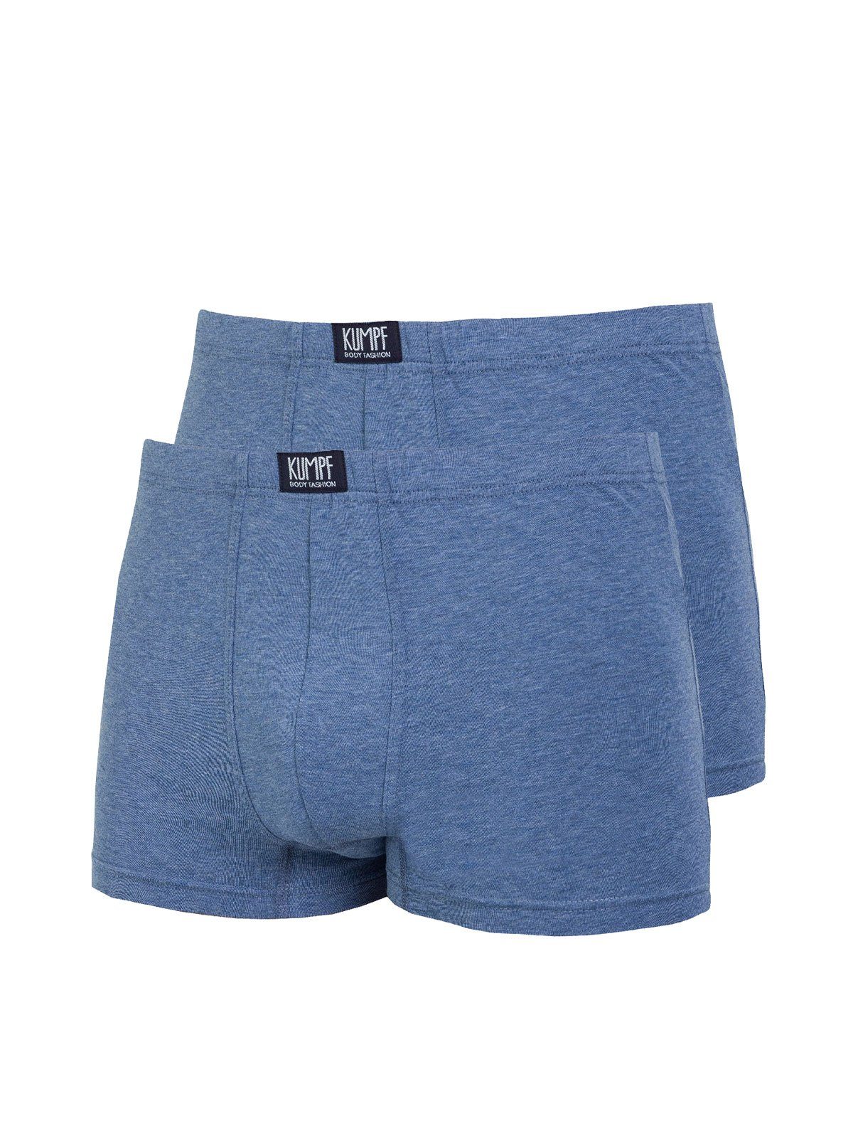 Sparpack (Spar-Set, KUMPF Pants poseidon Cotton Markenqualität 2-St) Retro 2er Herren hohe Pants Bio