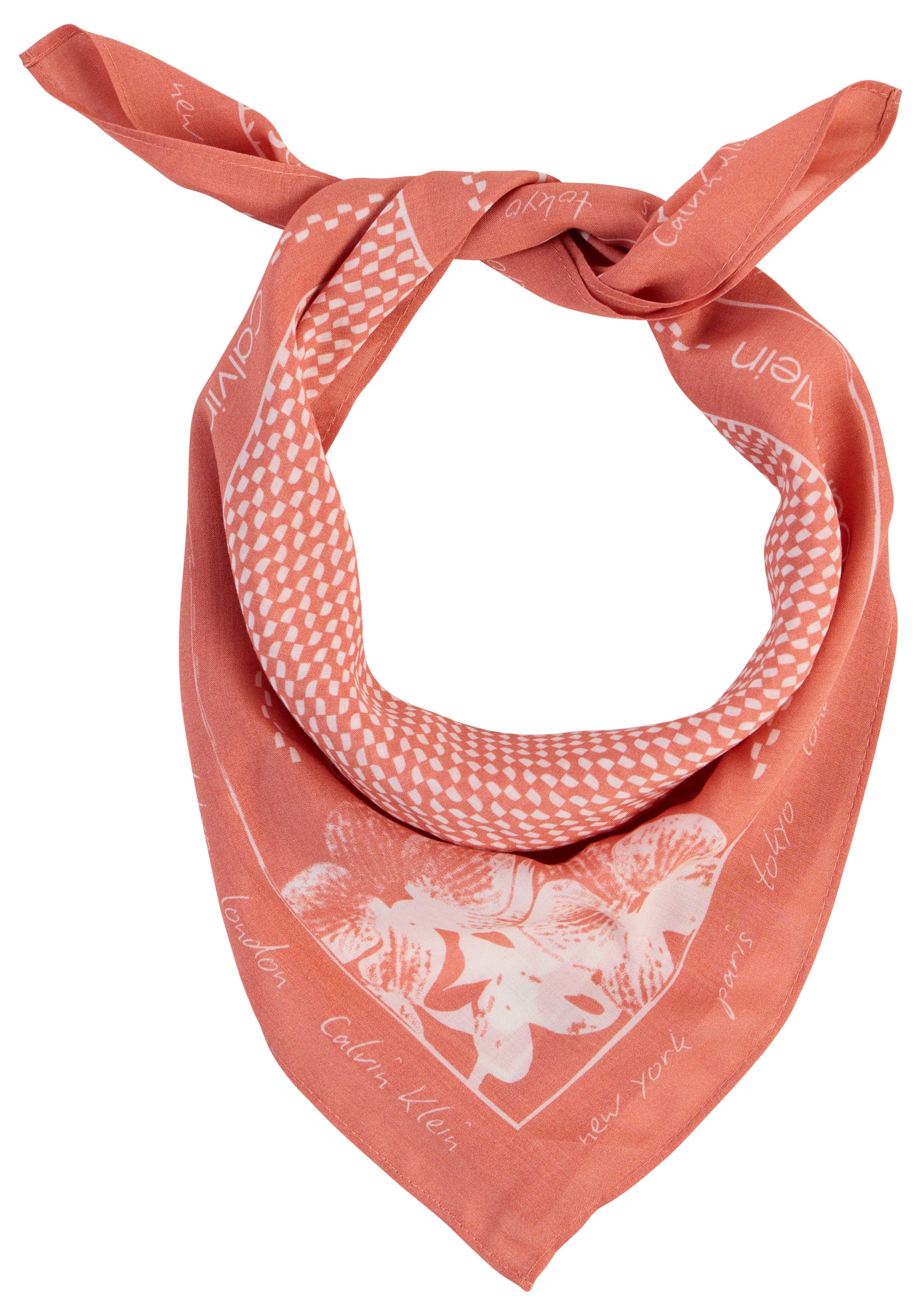 Calvin Klein Modetuch GRAPHIC PRINT BANDANA, Onesize mit Muster