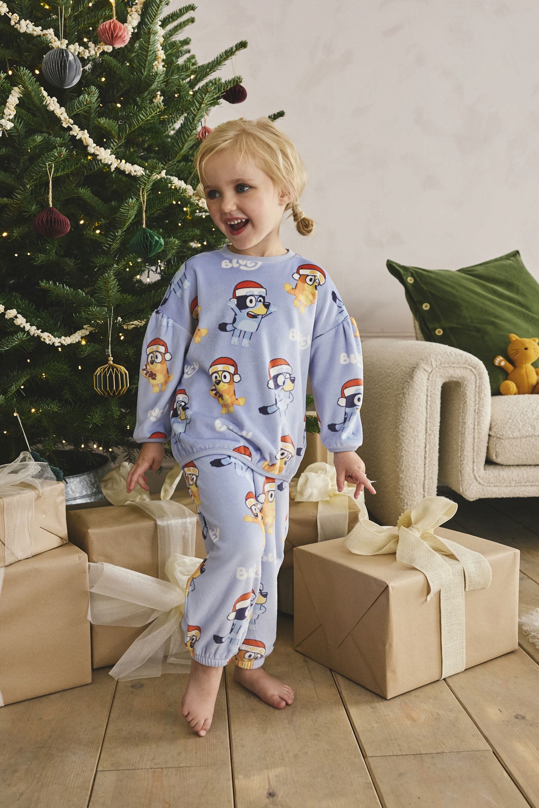 Next Pyjama Kuscheliger Fleece-Schlafanzug, Bluey (4 tlg)