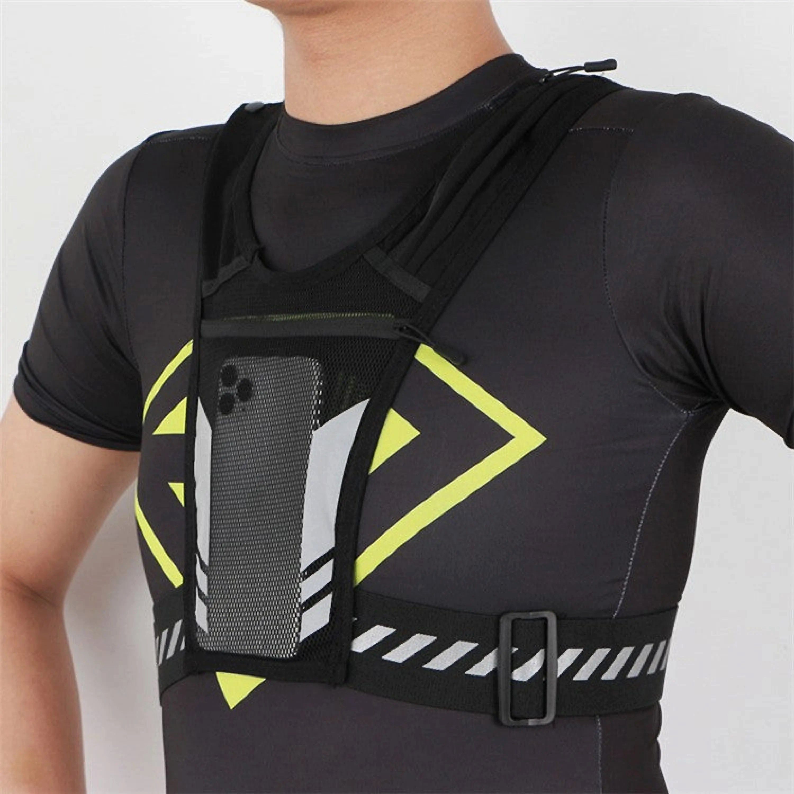 Sport-Knight® Funktionsweste Reflektierende Laufweste mit Handyfach, Sportweste ultraleicht
