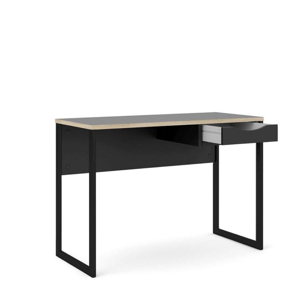 110 Schreibtisch schwarz, Schreibtisch 1 Schublade Fula matt cm ebuy24