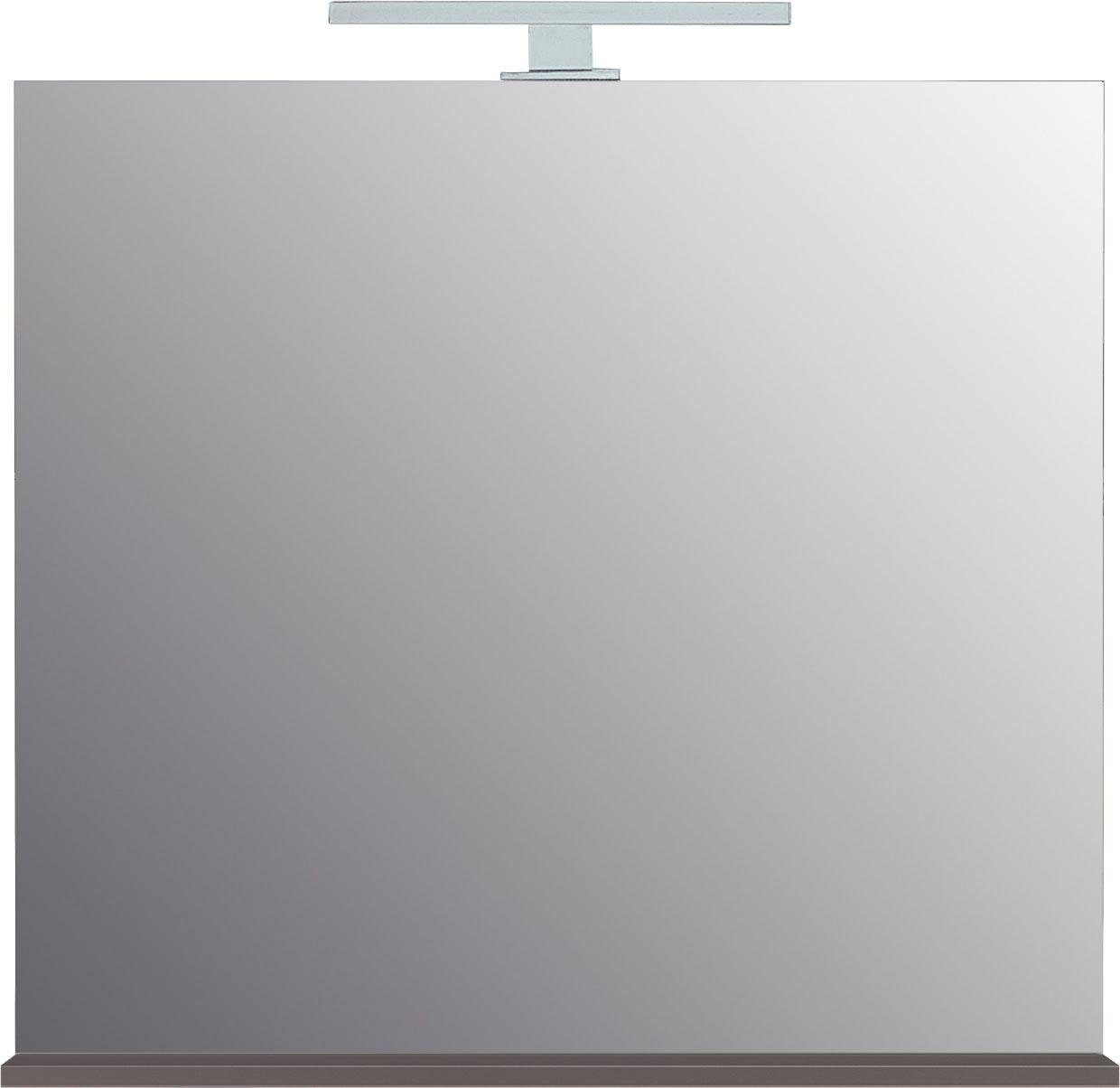 GERMANIA Badspiegel Scantic / Breite Pescara, graphit mit Ablage, LED Spiegel cm, 76 Beleuchtung