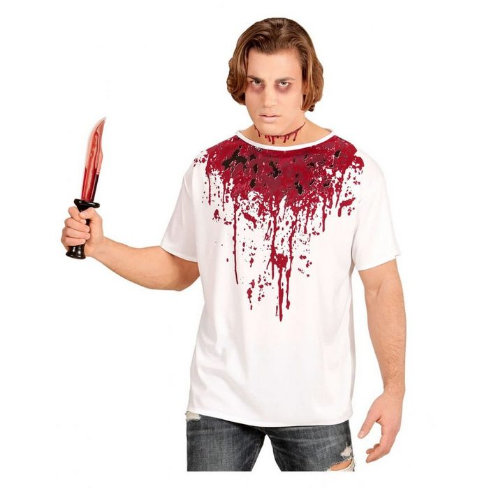 Horror-Shop Zombie-Kostüm Bloody T-Shirt für Zombies & Killer an Halloween