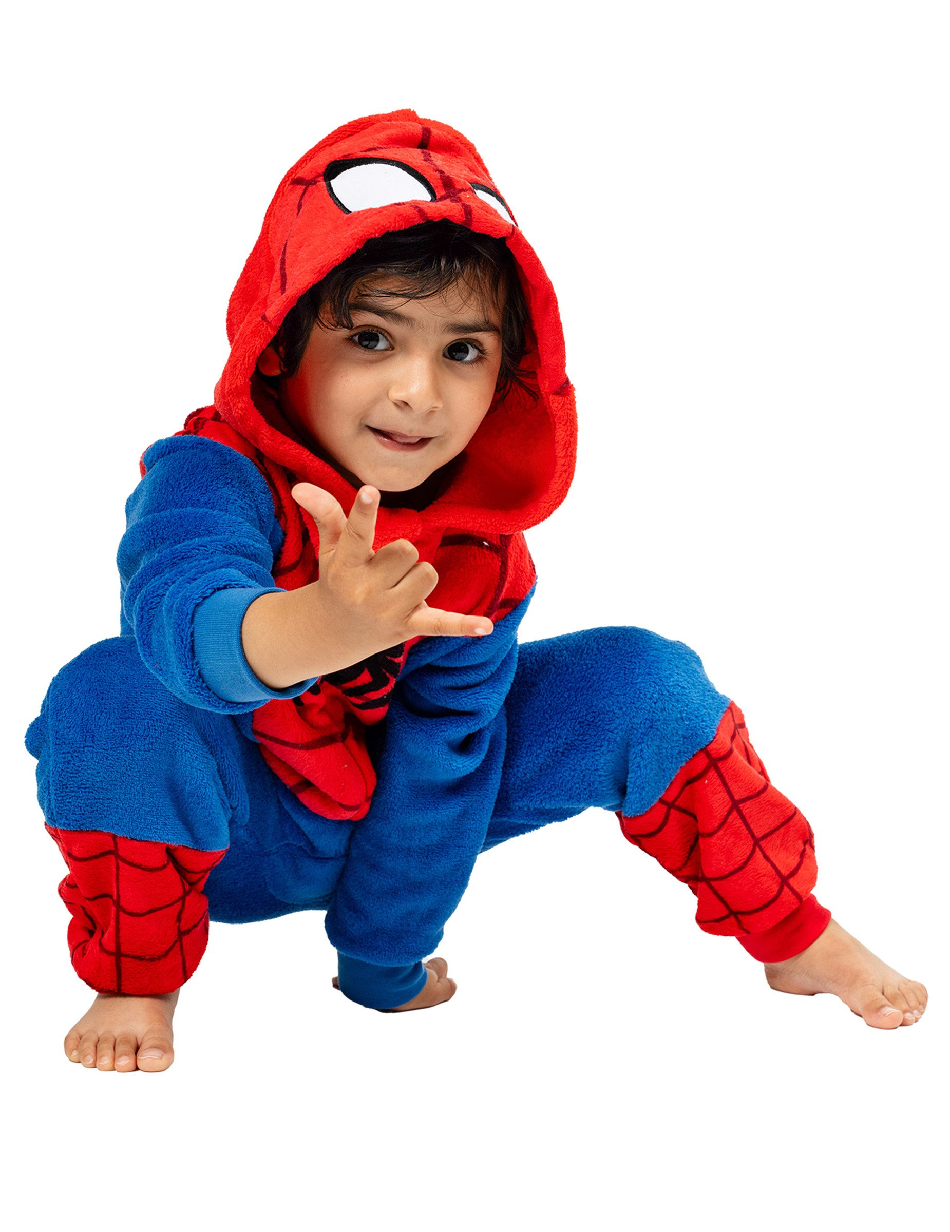 Riethmüller Kostüm Spiderman Kostüm Kinder Einteiler blau-rot