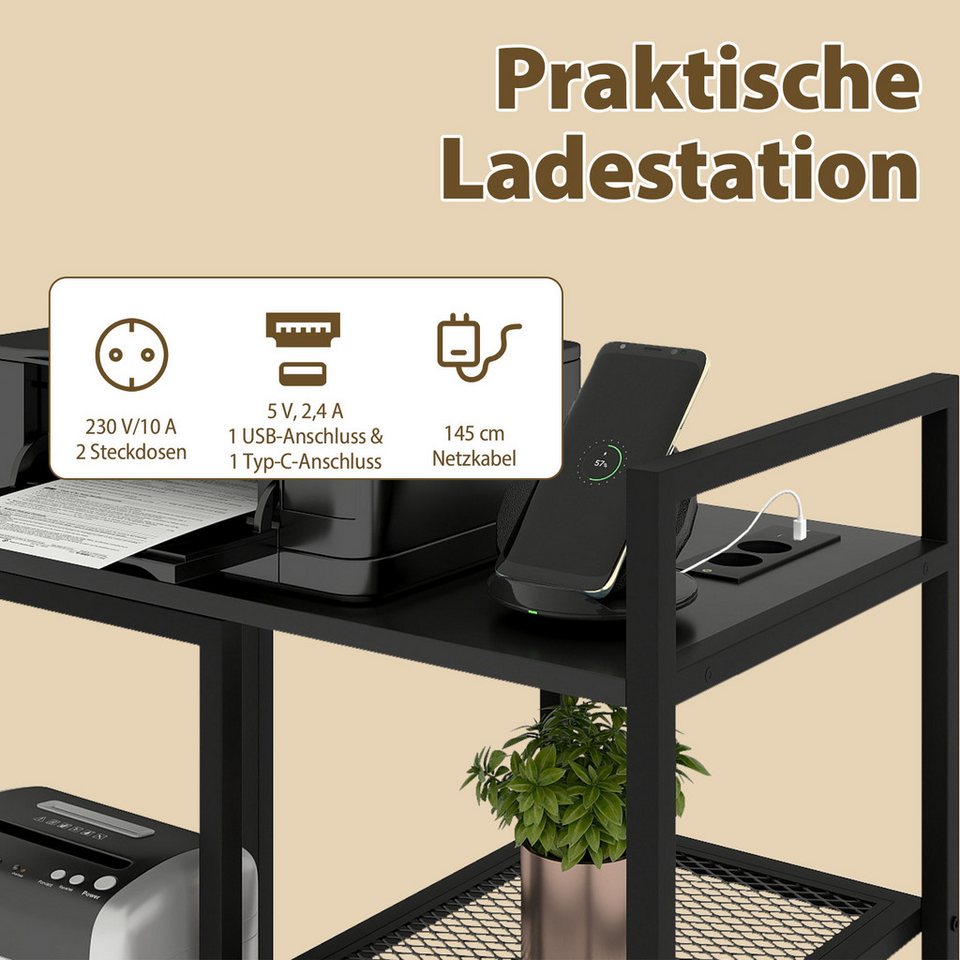 HOOBRO 2/3 Tier Druckerständer Druckertisch Druckerwagen Beistelltisch Büro HOOBRO 2/3 Tier Druckerständer Druckertisch Druckerwagen Beistelltisch Büro